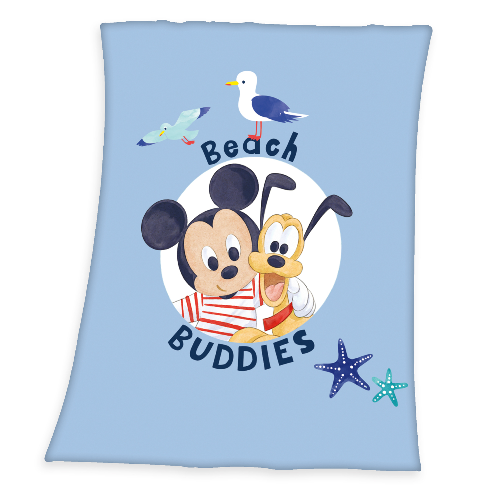 Microfaser-Flauschdecke MICKEY MOUSE - blau - 75x100 cm