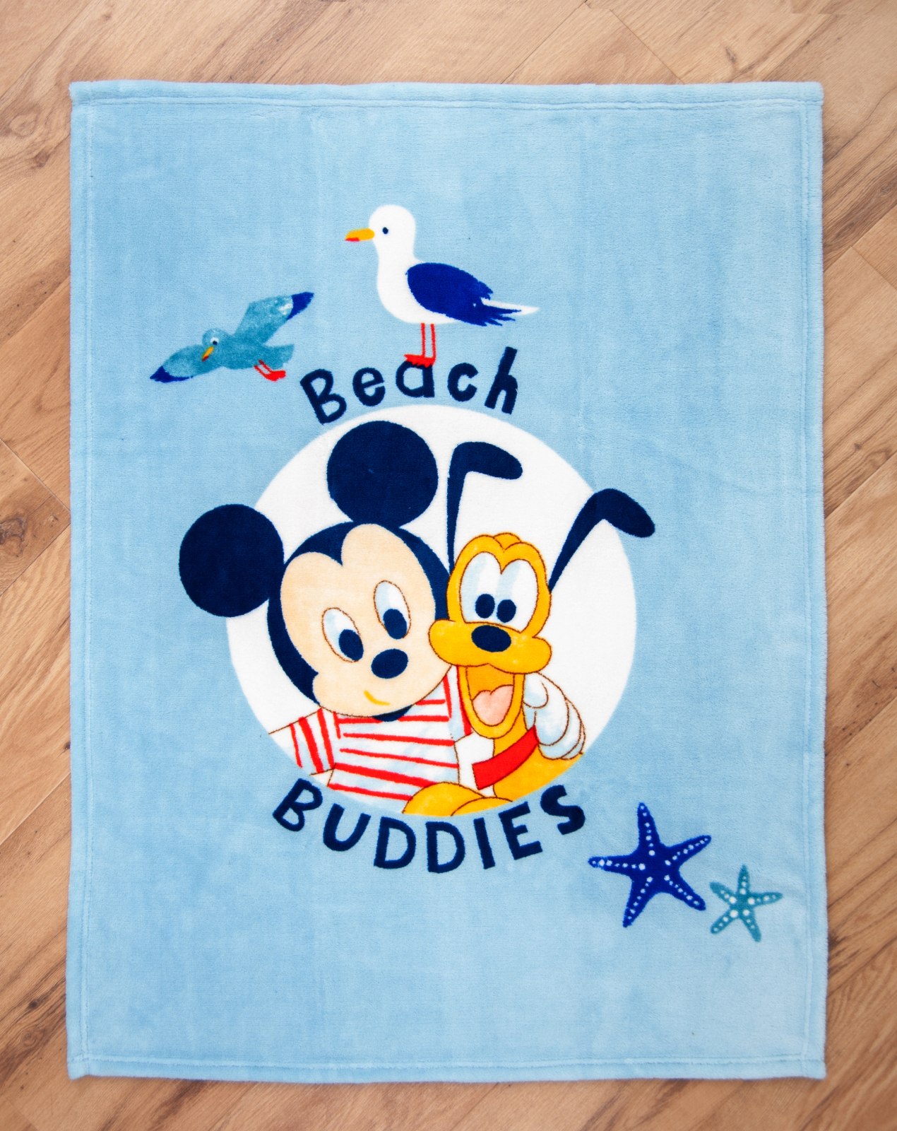 Microfaser-Flauschdecke MICKEY MOUSE - blau - 75x100 cm