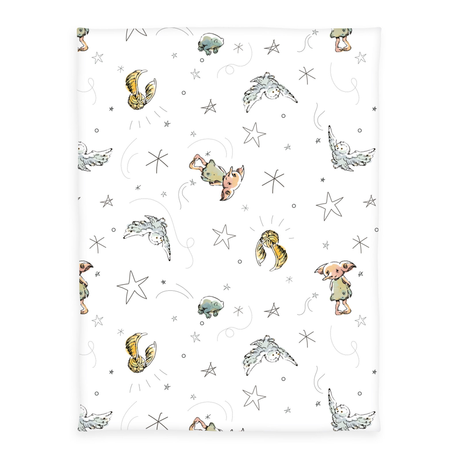Microfaserflausch-Decke HARRY POTTER - weiß-mehrfarbig - 75x100 cm