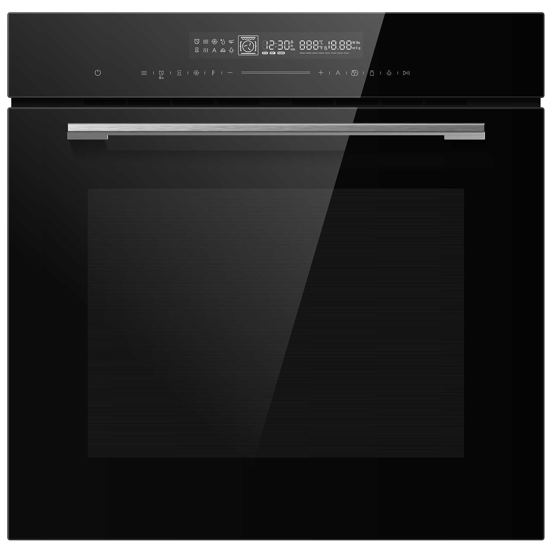 MIDEA Einbau-Backofen 7NF30TOBL - schwarz - mit Mikrowellen-Funktion