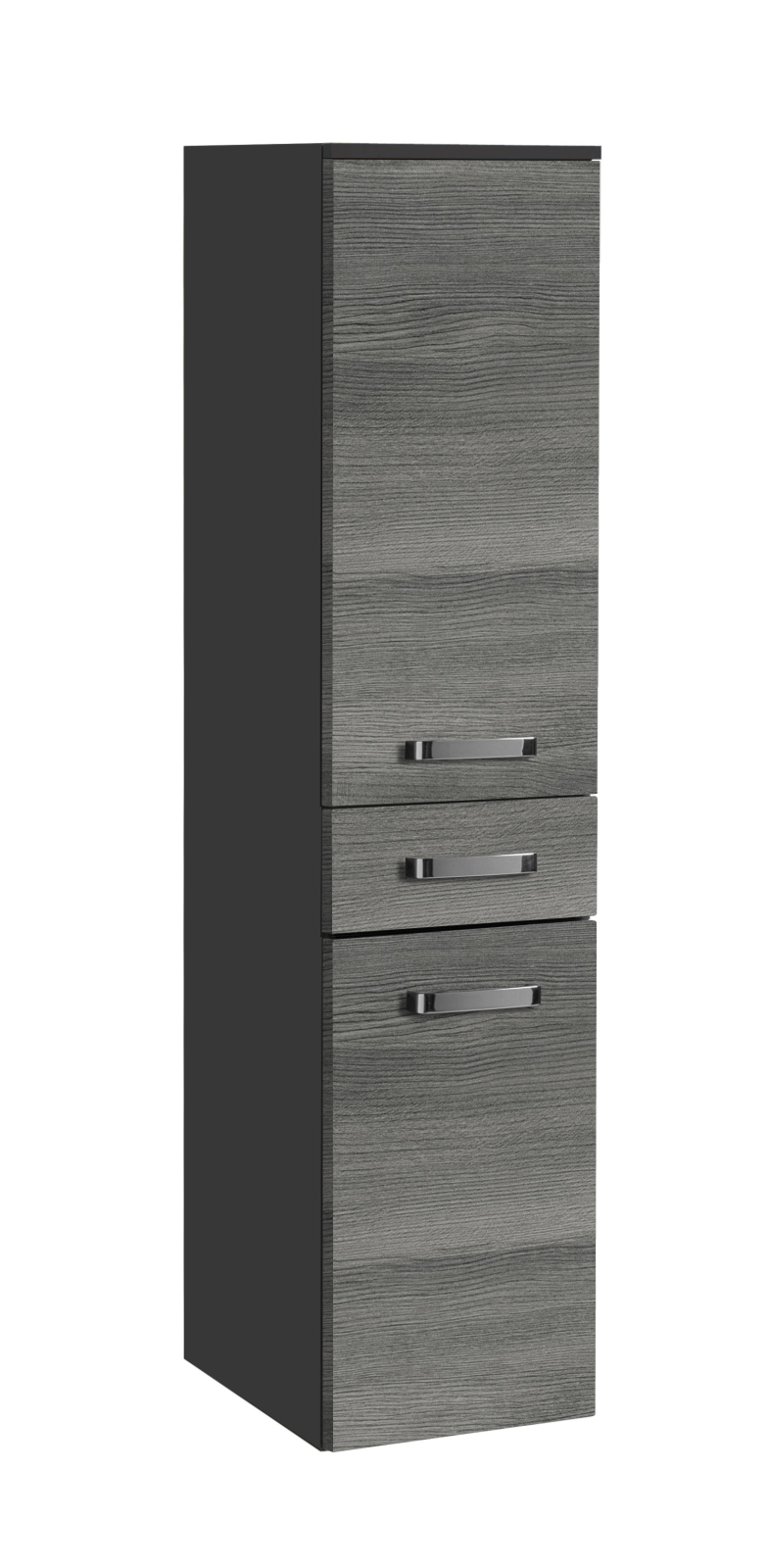 Midischrank BOLOGNA - Eiche rauchsilber-grafitgrau - 30 cm