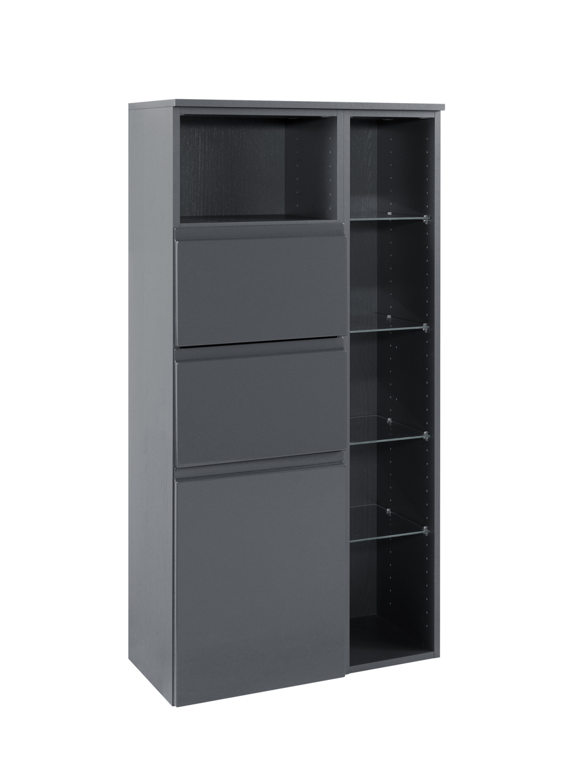 Midischrank CARDIFF - graphitgrau - 65 cm