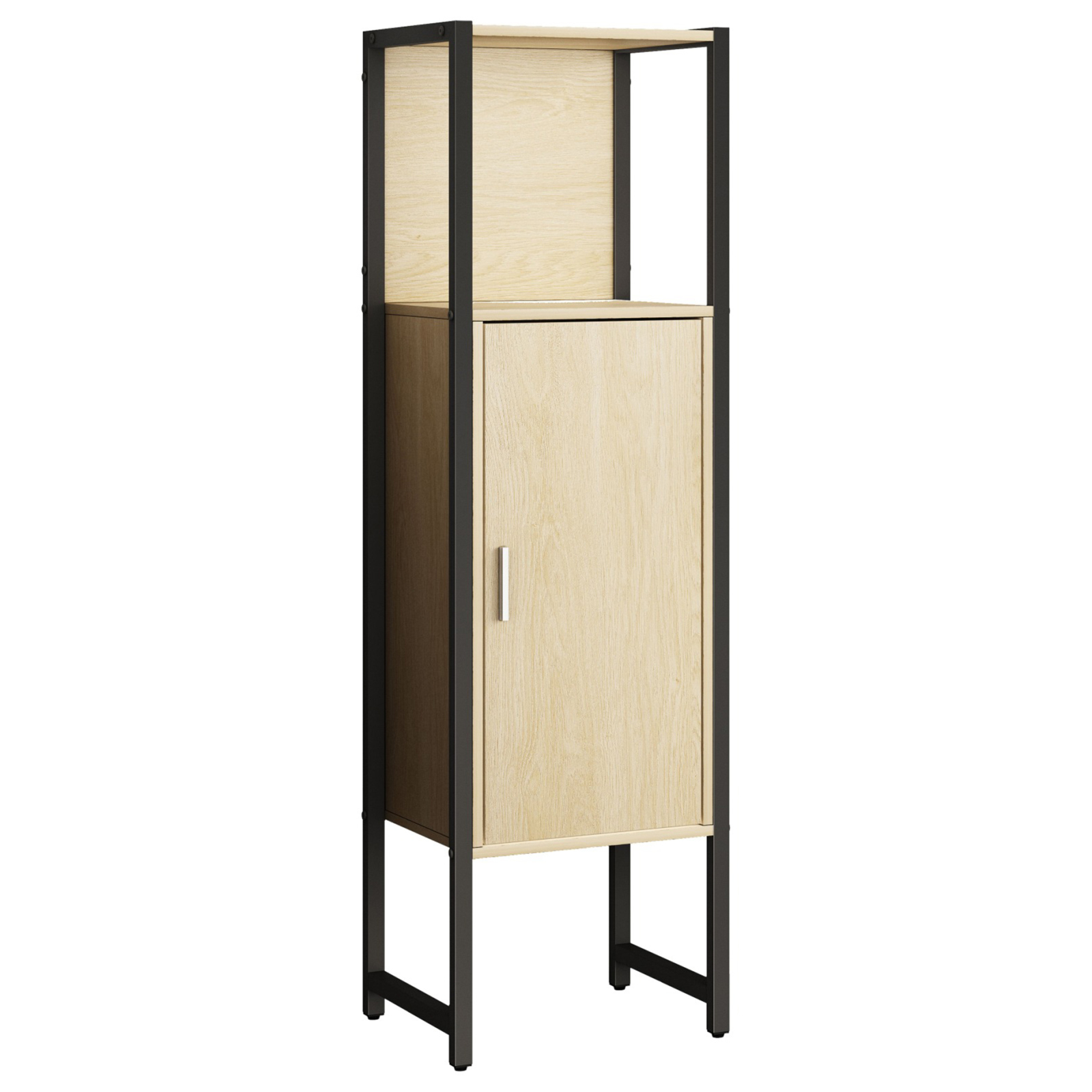 Midischrank EDINO - Honig Eiche - schwarz - 33 cm
