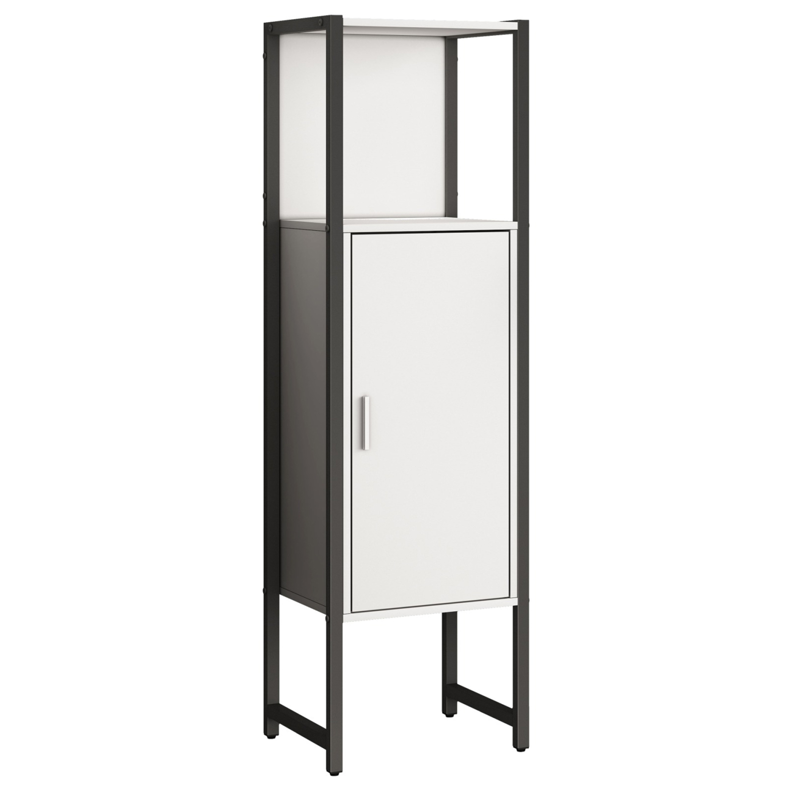 Midischrank EDINO - weiß-schwarz - 33 cm