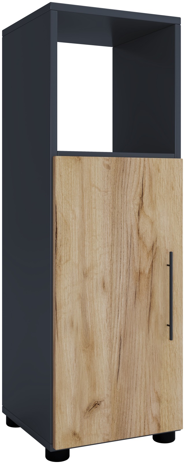 Midischrank FLANDU - Honig Eiche - anthrazit - 31 cm