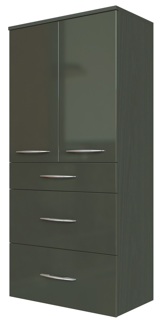 Midischrank FLORIDA - grau Hochglanz - graphitgrau - 60 cm