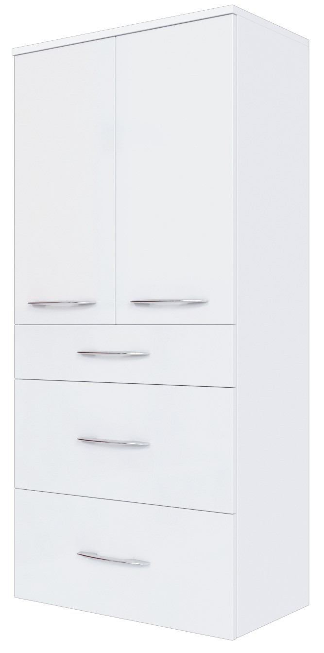 Midischrank FLORIDA - weiß Hochglanz - weiß - 60 cm