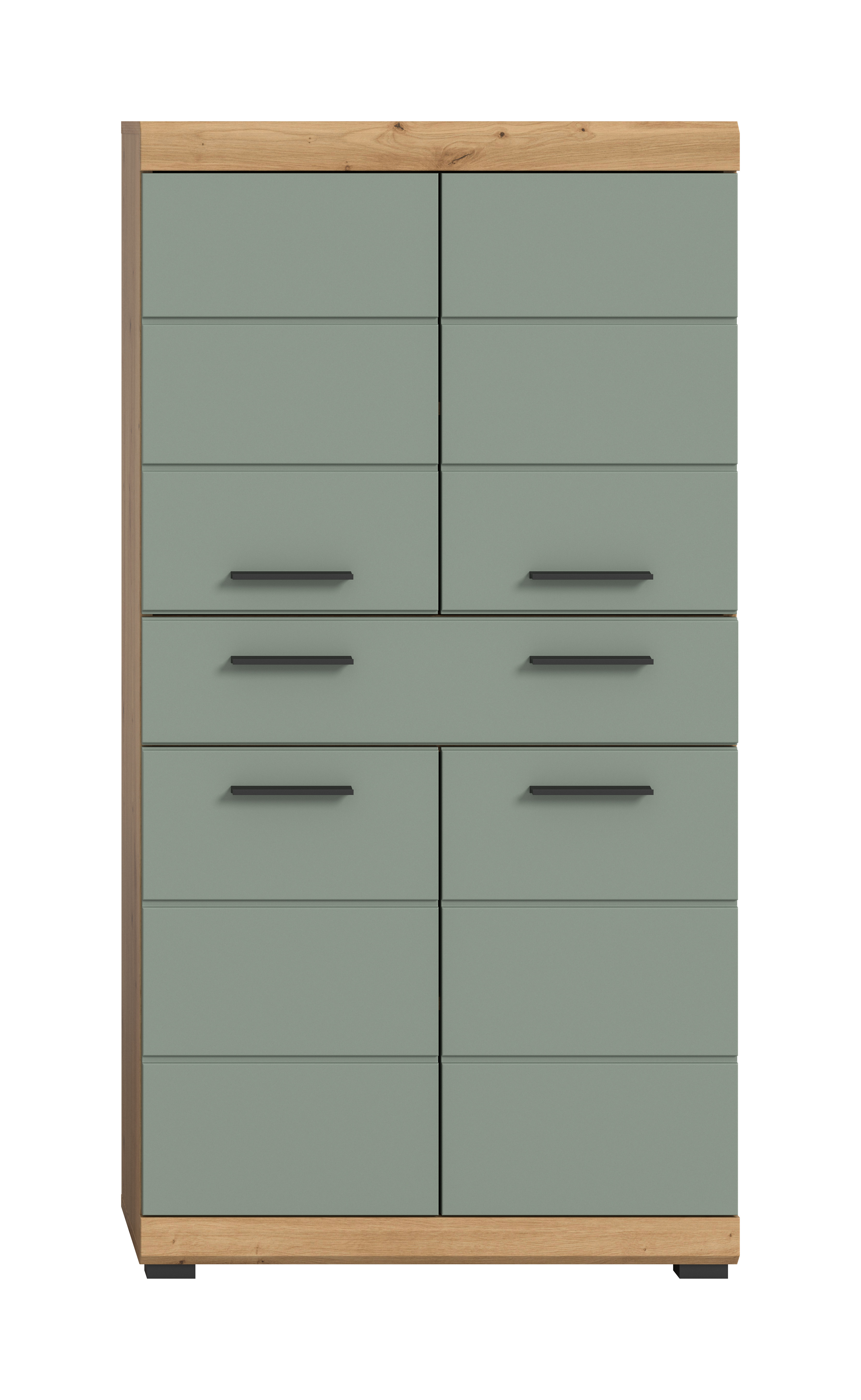 Midischrank SCOUT - Salbei - Artisan Eiche - 74 cm