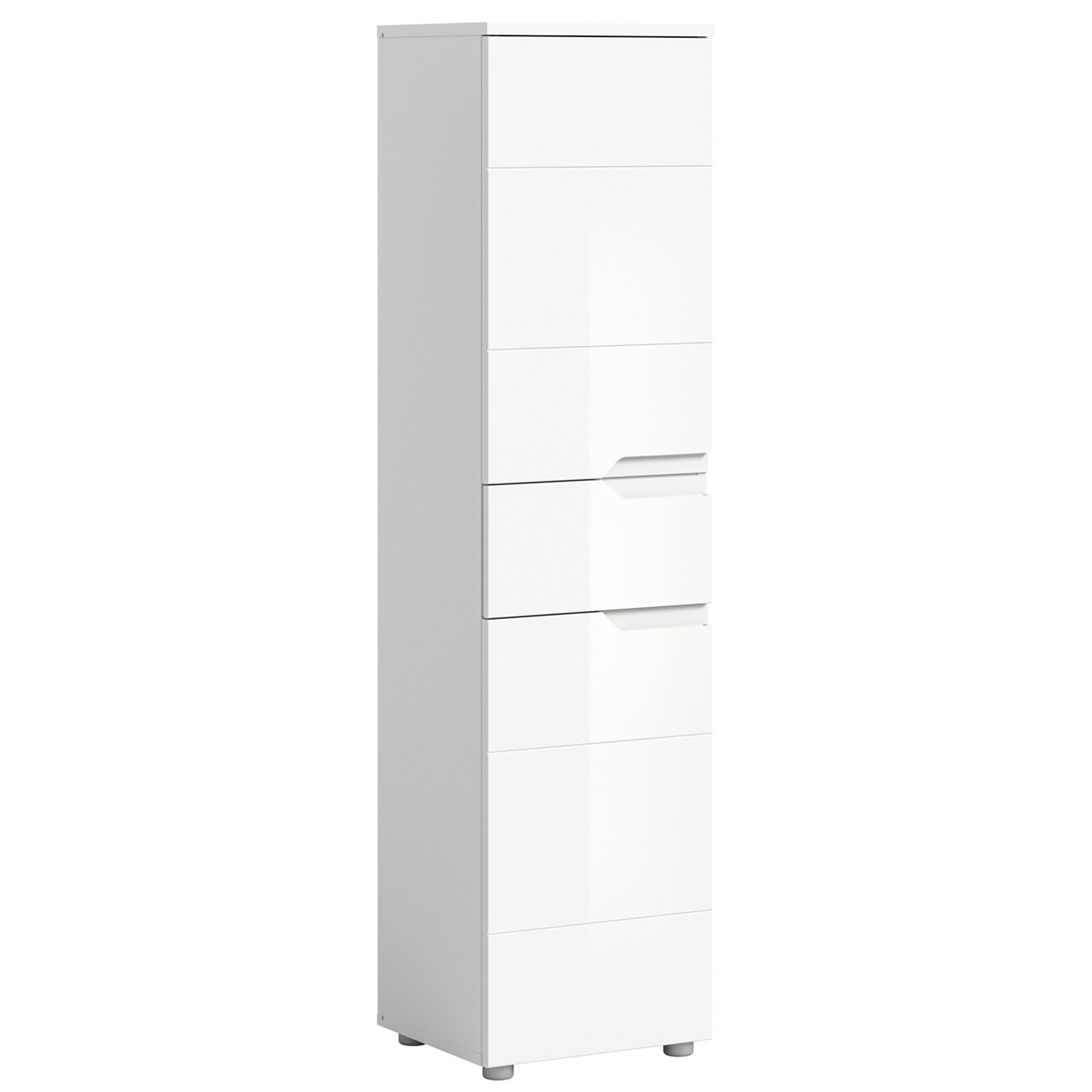 Midischrank - weiß Hochglanz - Alpinweiß - 151 cm