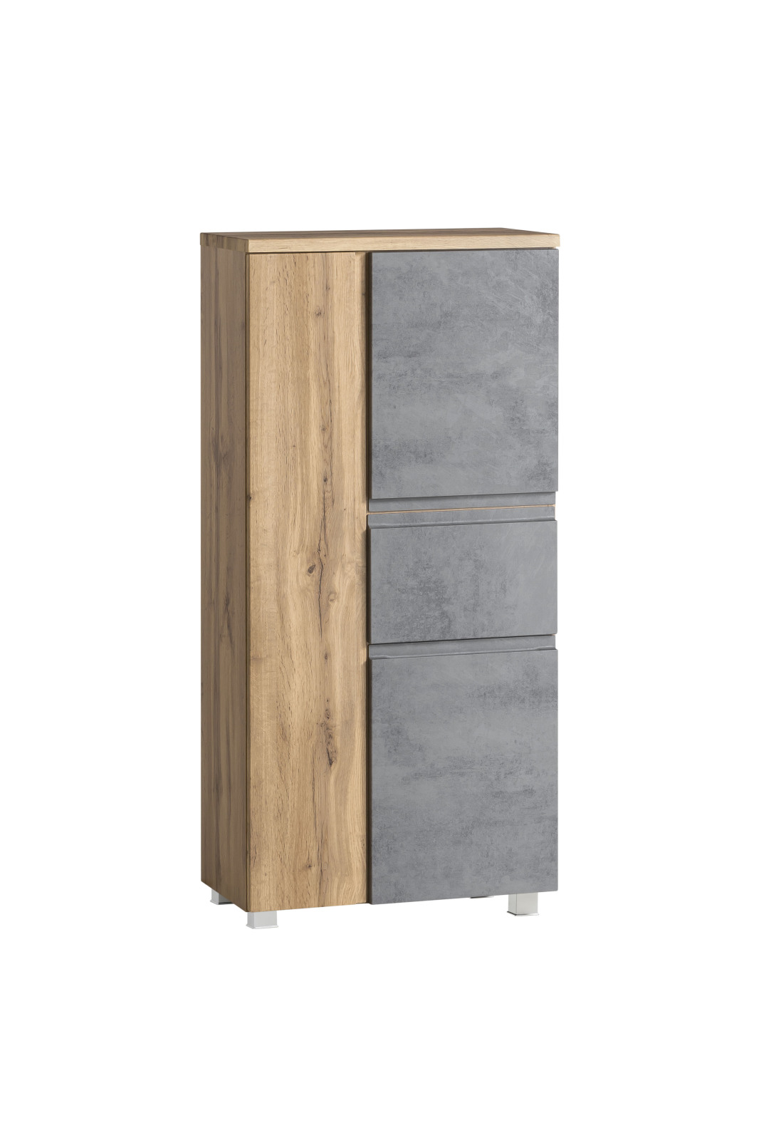 Midischrank - Wotaneiche - Oxid Beton - 65 cm