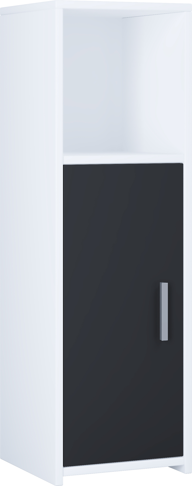Midischrank ZALO L - weiß-schwarz - 30 cm