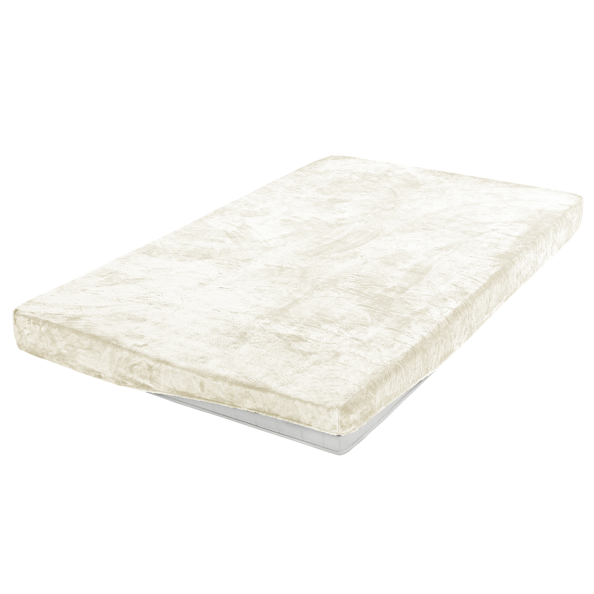Mikrofaser-Spannbetttuch - wollweiß - Cashmere-Like - 180x200 cm