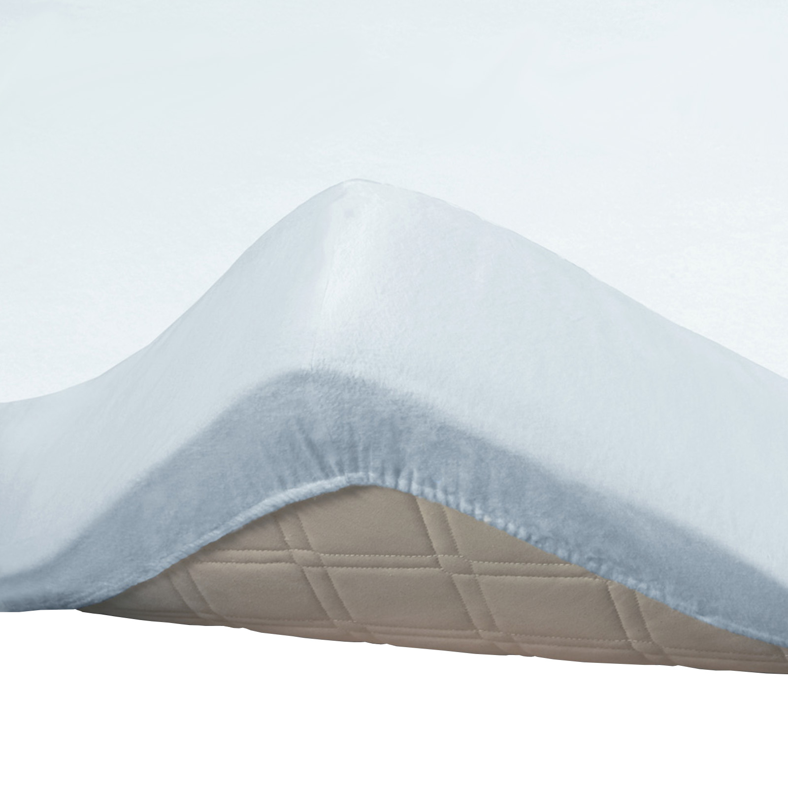 Molton-Topper-Spannbettlaken - weiß - 90x190-100x200 cm