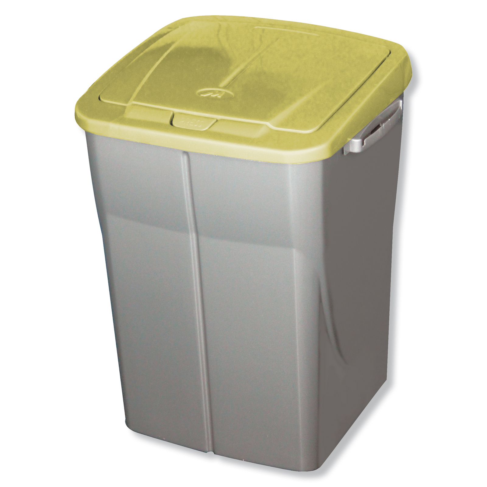 Mülleimer - silber-gelb - 45 Liter