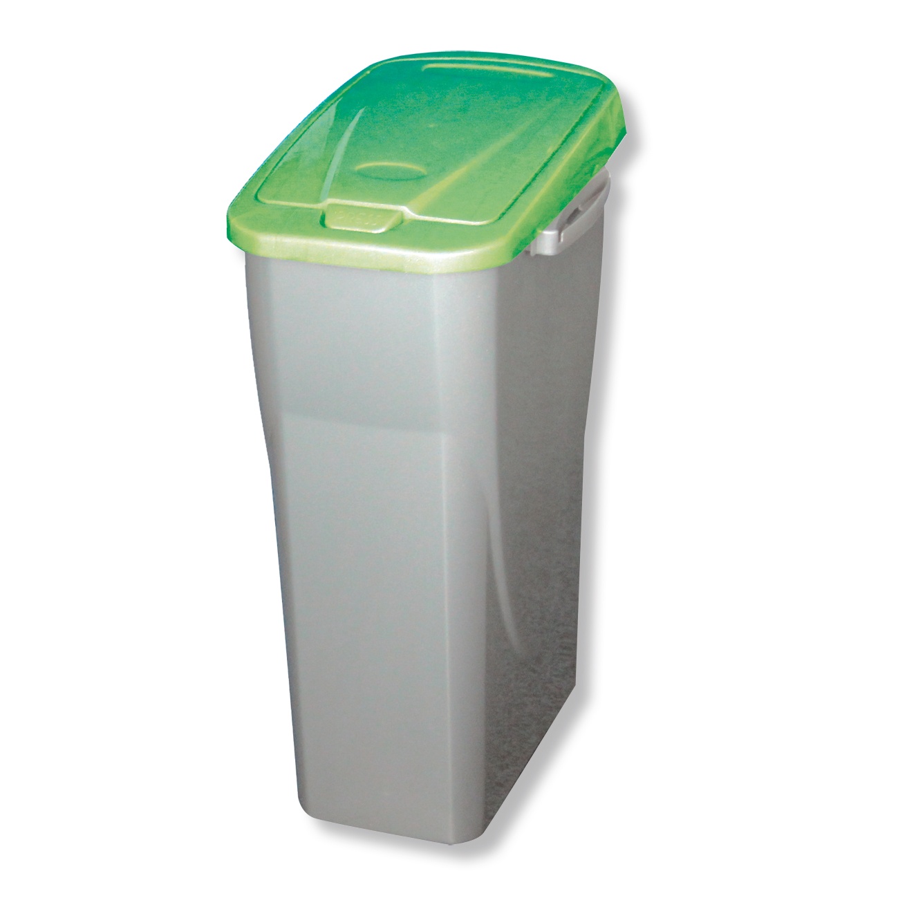 Mülleimer - silber-grün - 25 Liter