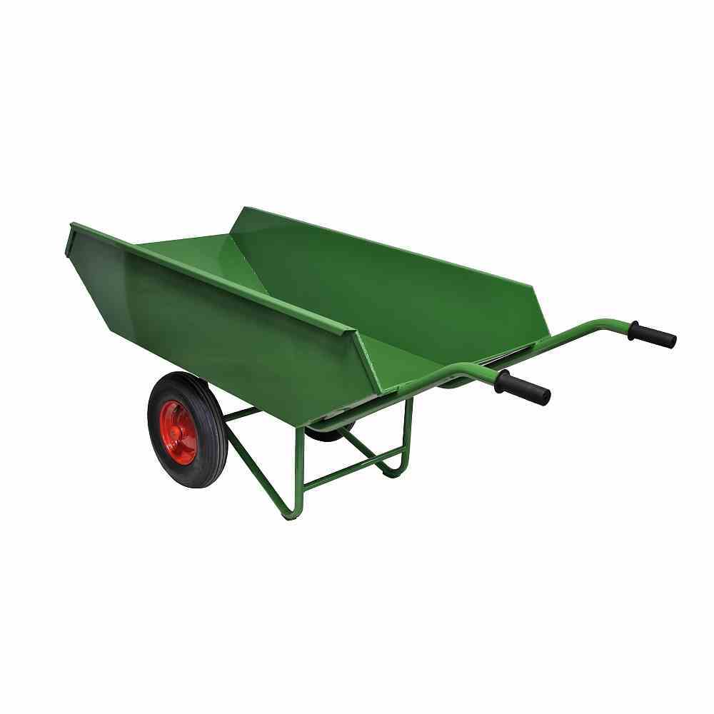 Muldenkuli - grün - Metall - 450 Liter