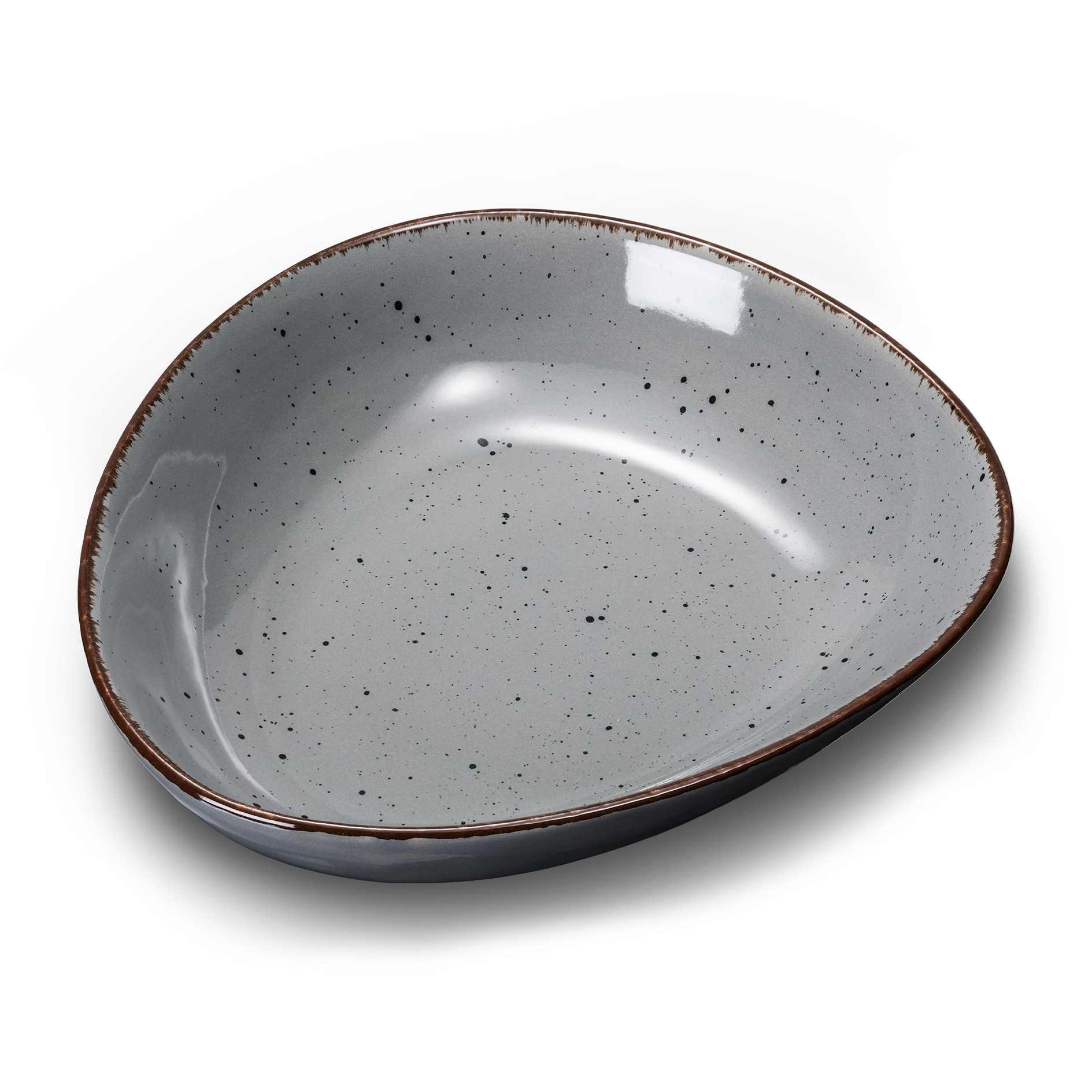 Multifunktionsschale - dunkelgrau - Natur-Look - Ø 23 cm