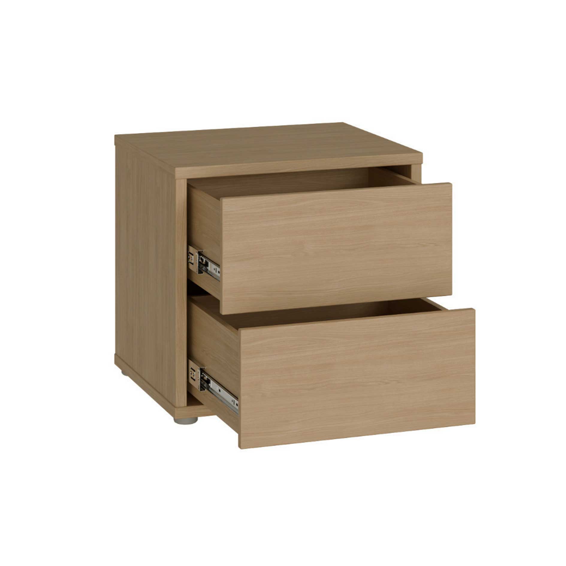 Nachtkommode - Elegancia Eiche - 2 Schubkästen - 50 cm