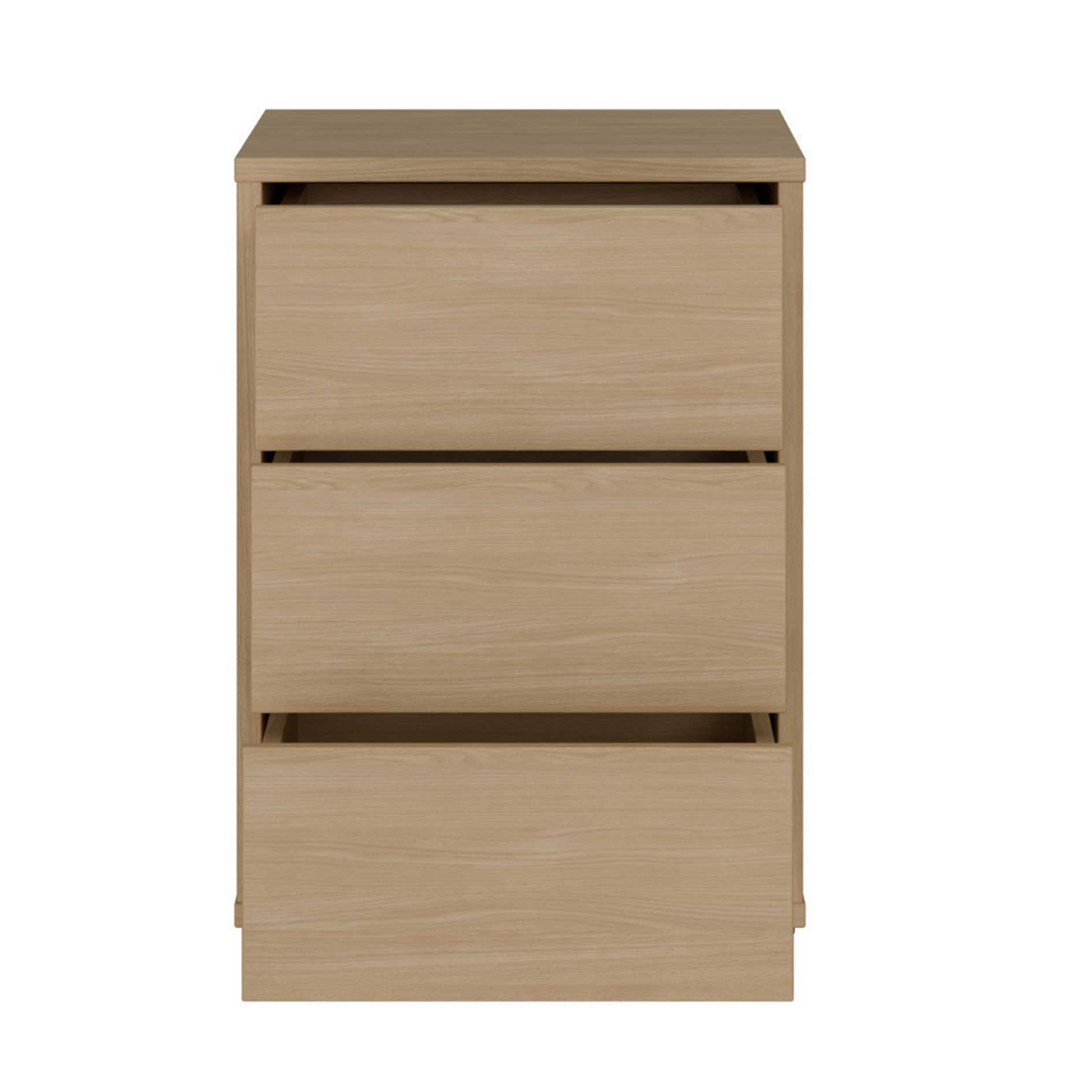 Nachtkommode - Elegancia Eiche - 3 Schubkästen - 50 cm