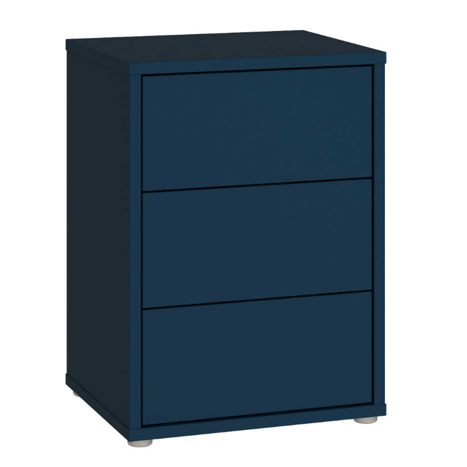 Nachtkommode - nachtblau - 3 Schubkästen - 50 cm
