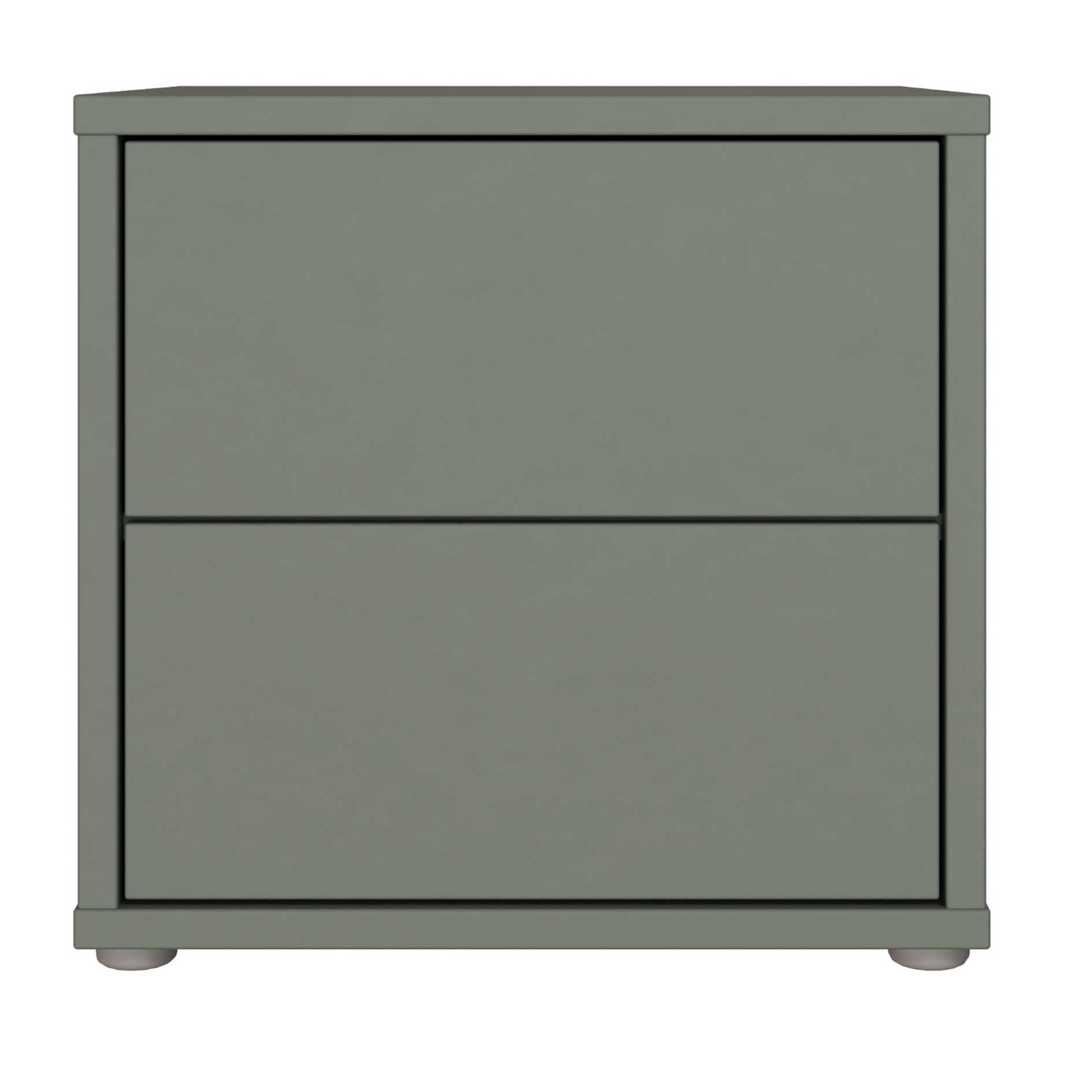 Nachtkommode - salbei - 2 Schubkästen - 50 cm
