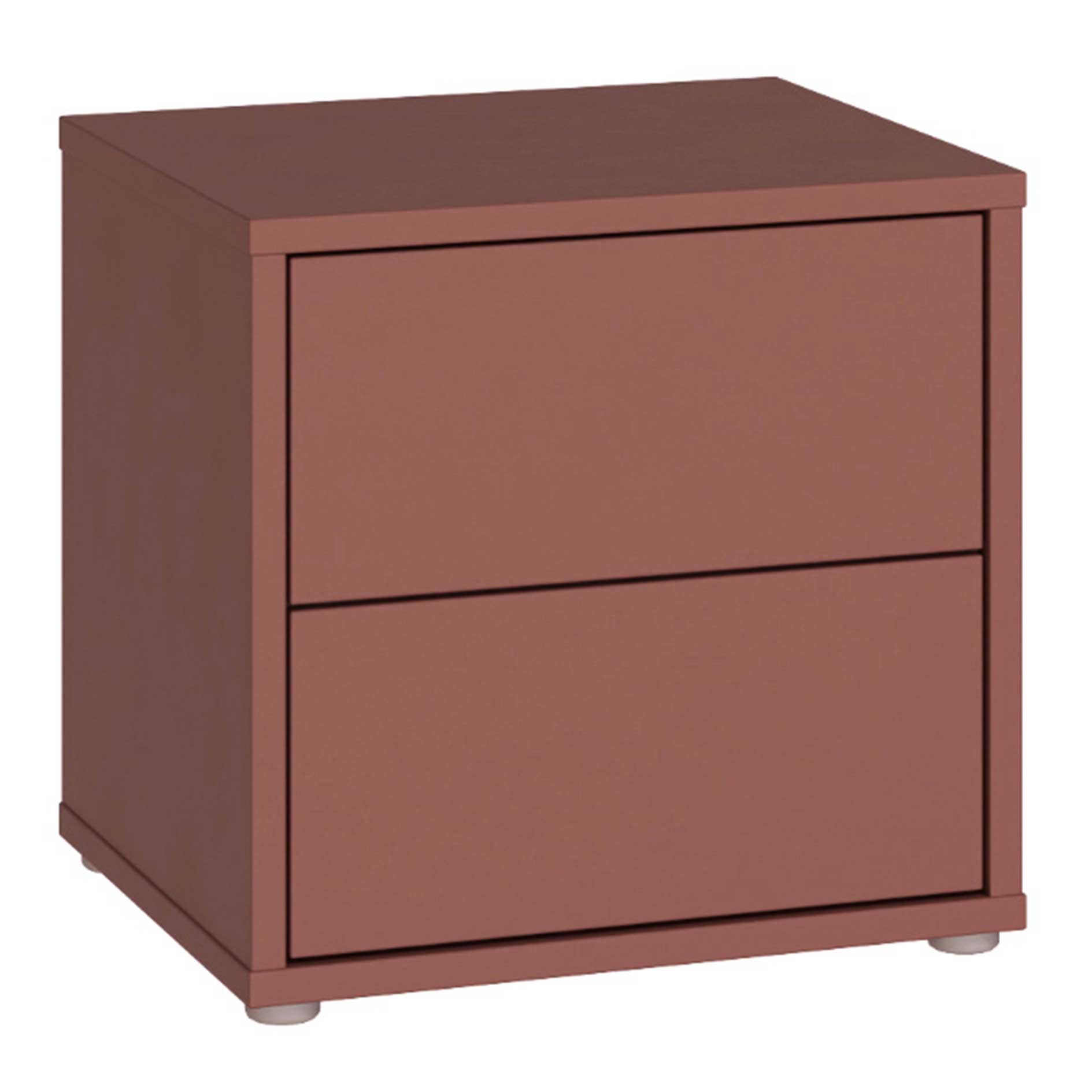 Nachtkommode - terrakotta - 2 Schubkästen - 50 cm