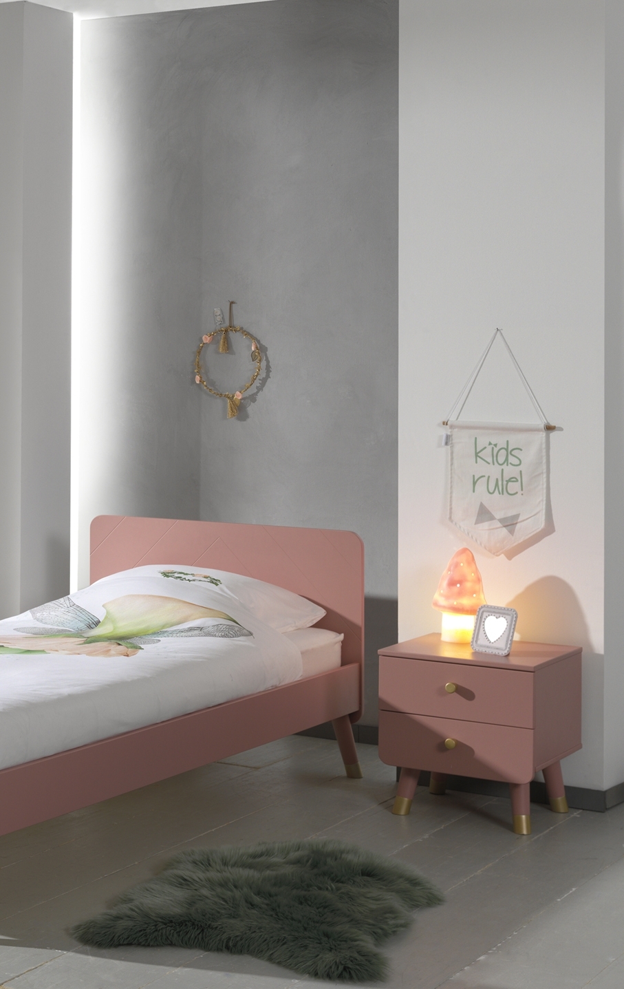 Nachttisch BILLY - terra-rosa - 2 Schubkästen