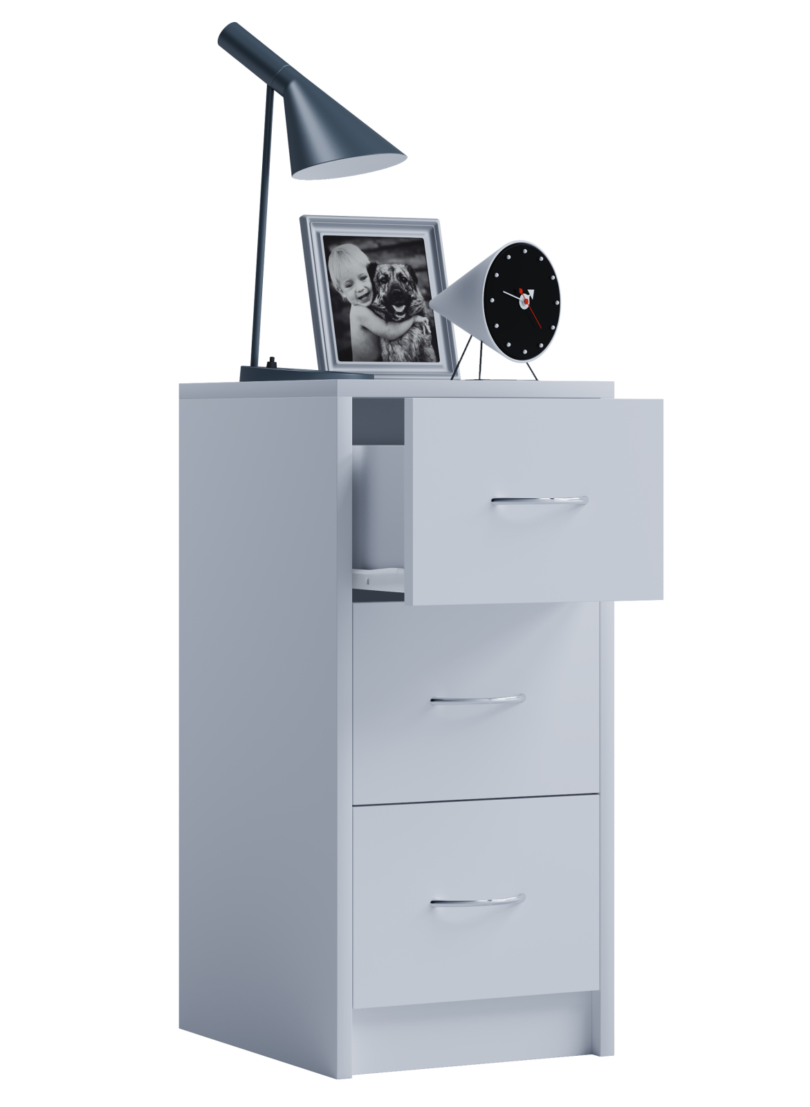 Nachttisch BOXAL MAXI - weiß - 35 cm breit