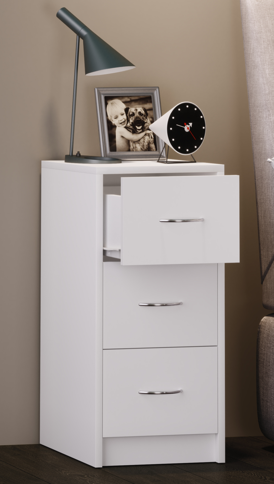 Nachttisch BOXAL MAXI - weiß - 35 cm breit