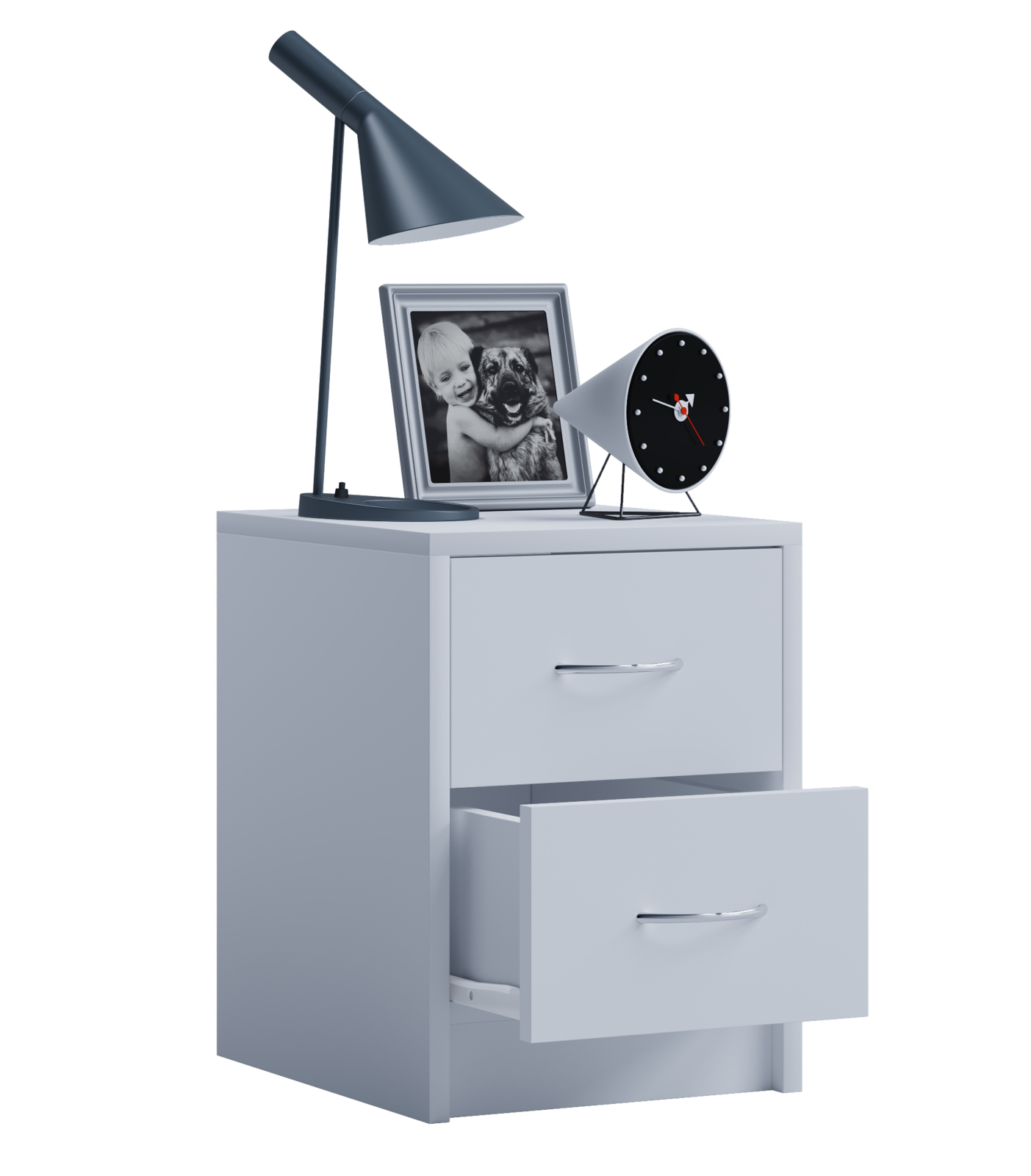 Nachttisch BOXAL MINI - weiß - 35 cm breit