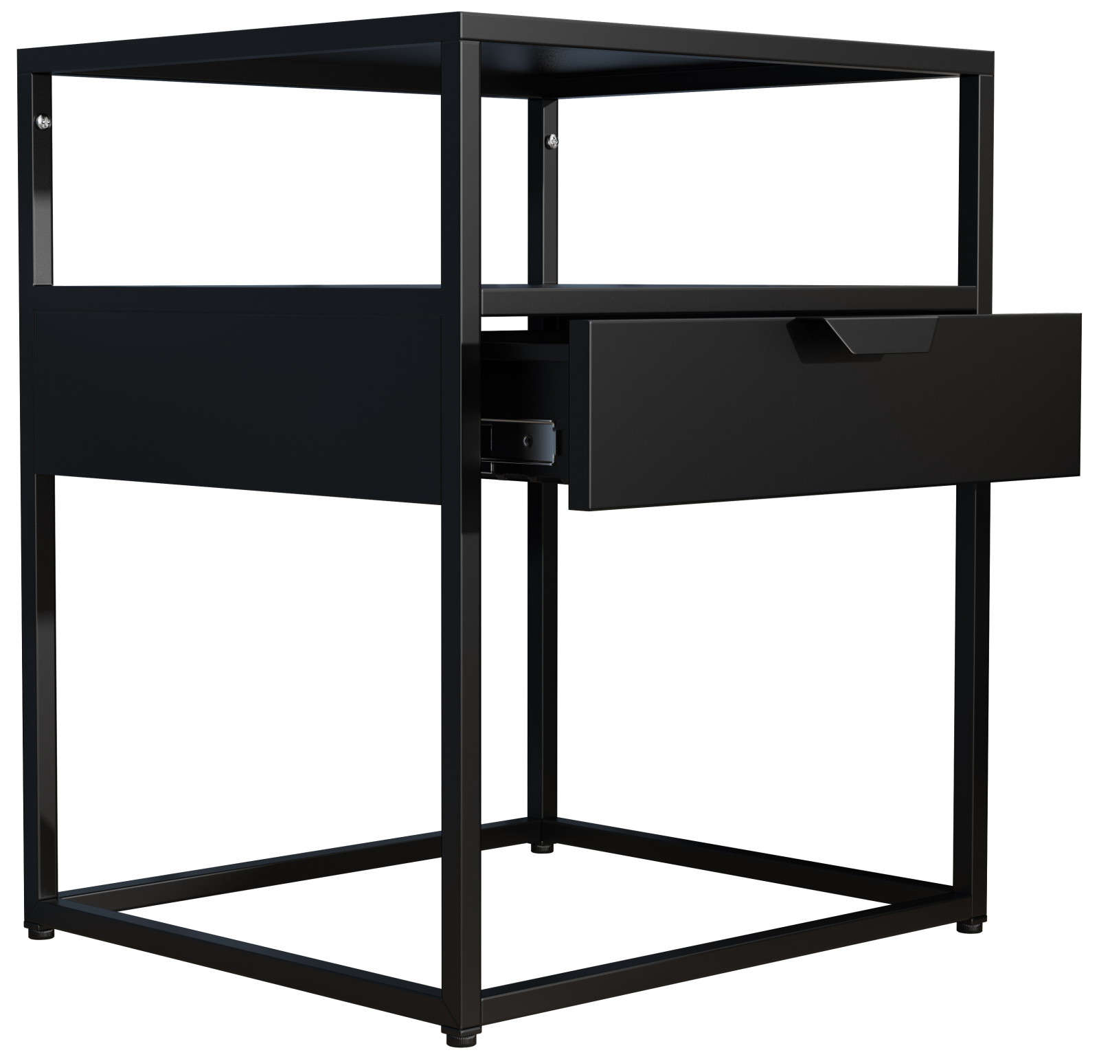 Nachttisch FLOKAS M - schwarz - Metall