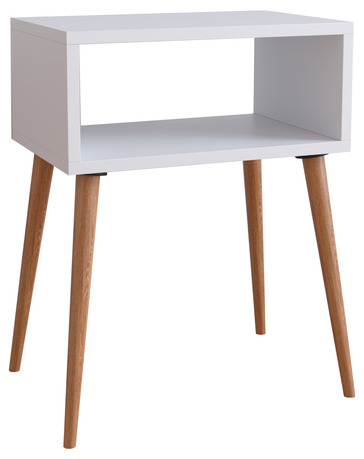 Nachttisch SINGOL M - weiß-Honig Eiche - 45 cm breit
