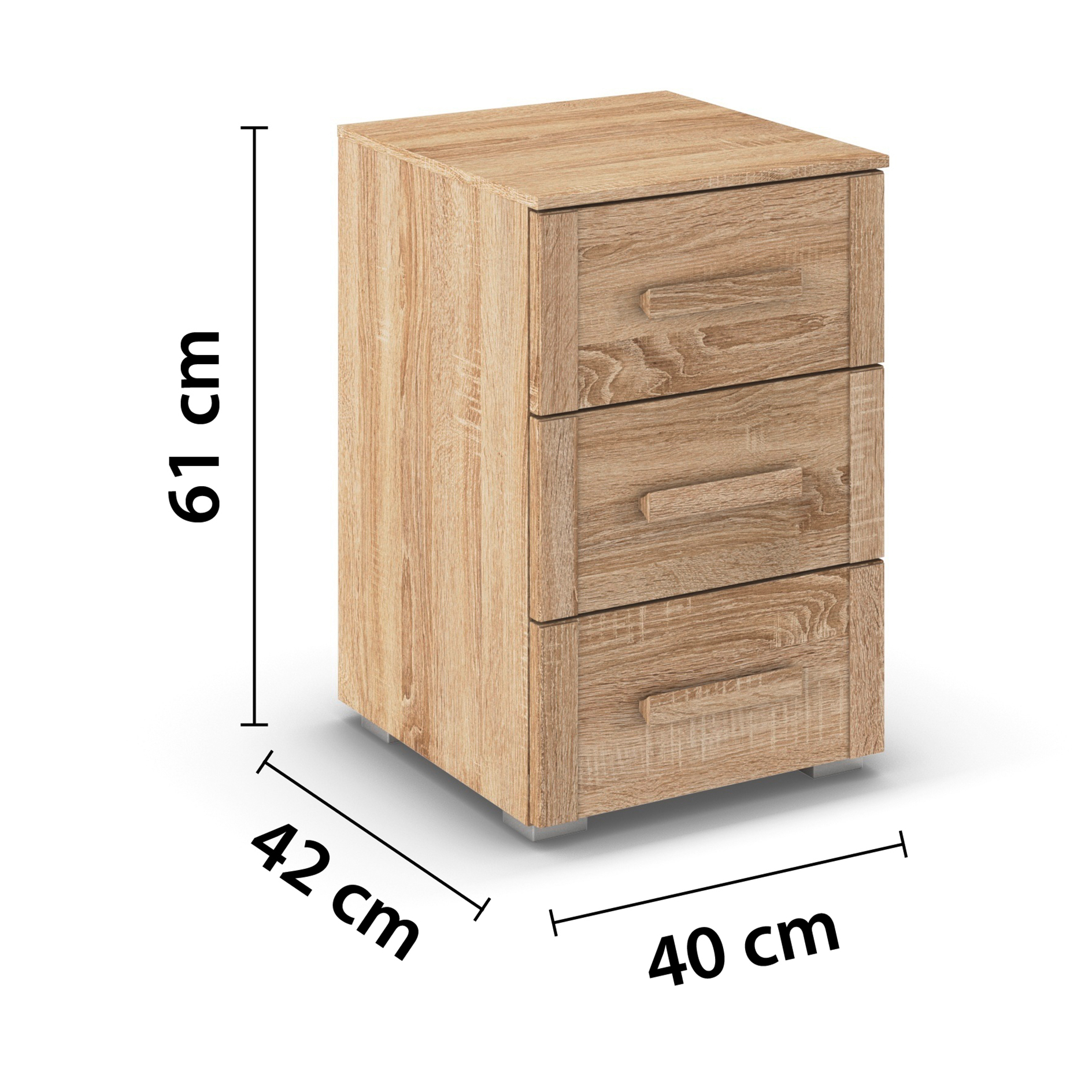 Nachttisch - Sonoma Eiche - 40 cm breit