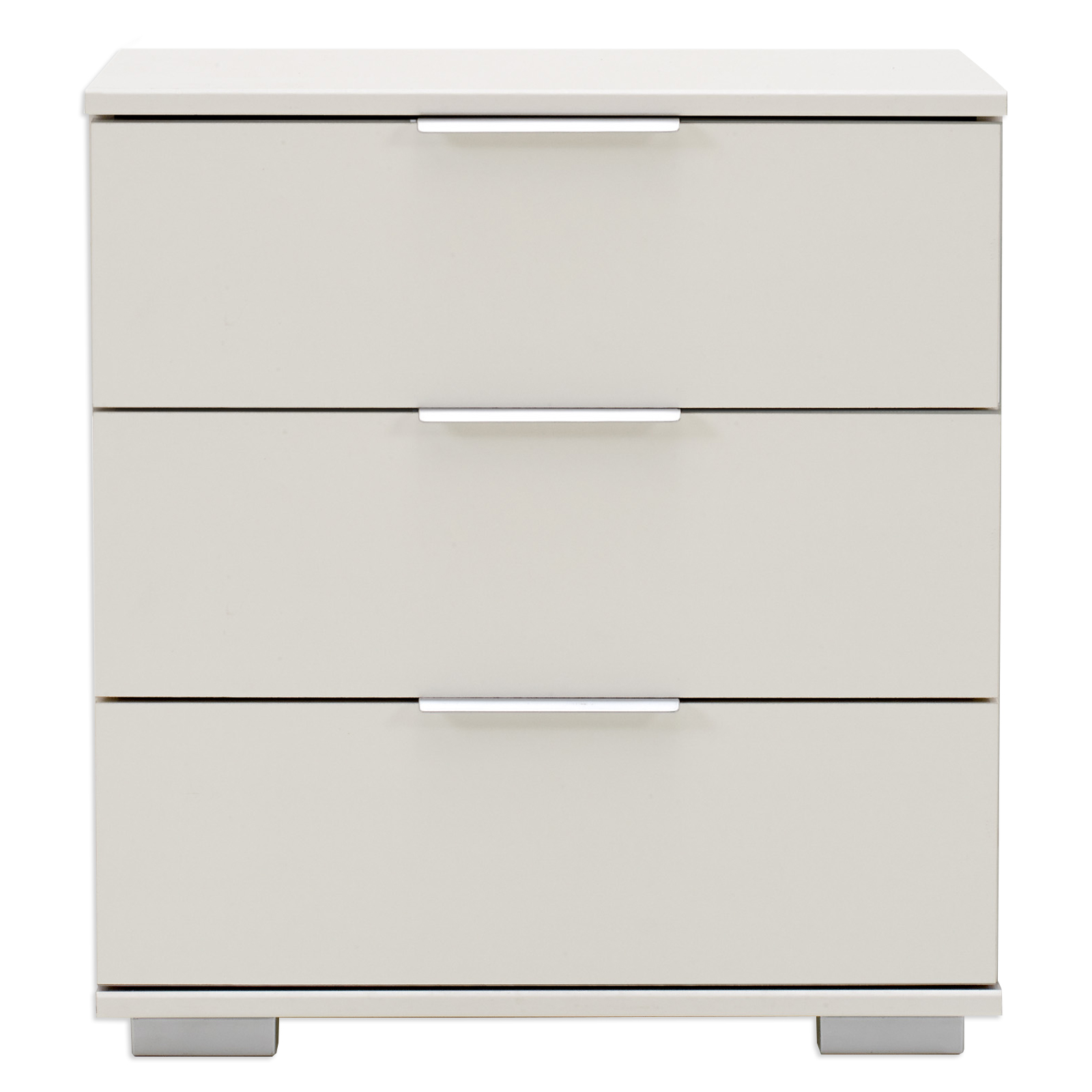 Nachttisch - weiß - 3 Schubkästen