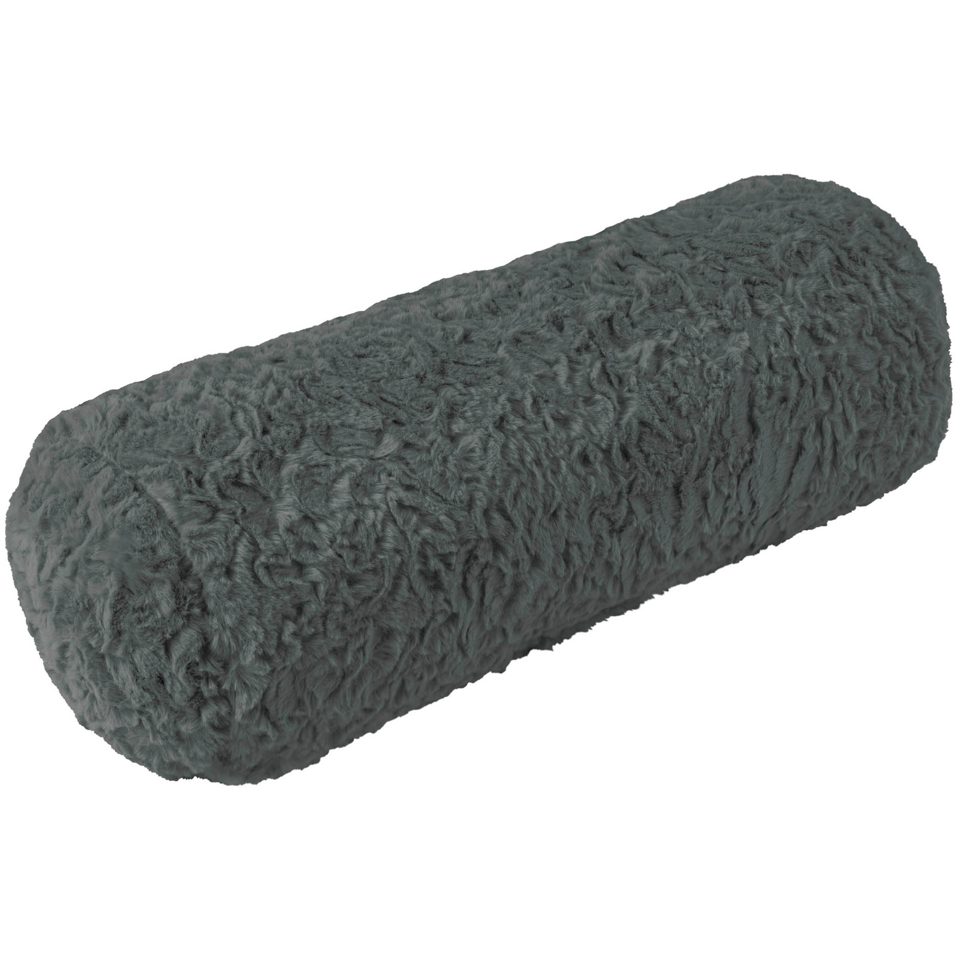 Nackenrolle - anthrazit - Kunstfell - 40 cm Länge