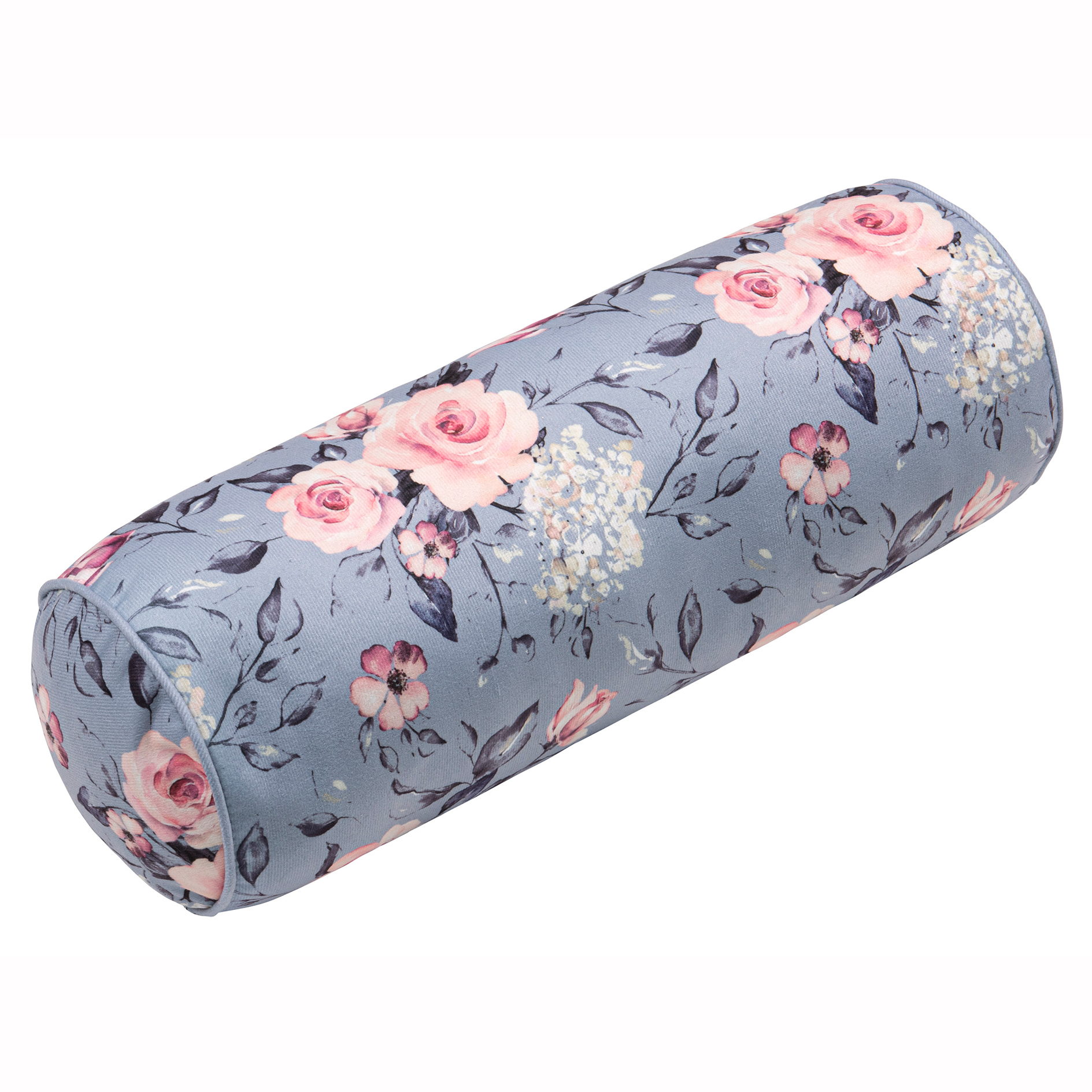 Körperkissen / Nackenrolle Mit Veloursbezug – 88,9 X 20 Cm, Rund, Abnehmbarer Bezug, Rosa