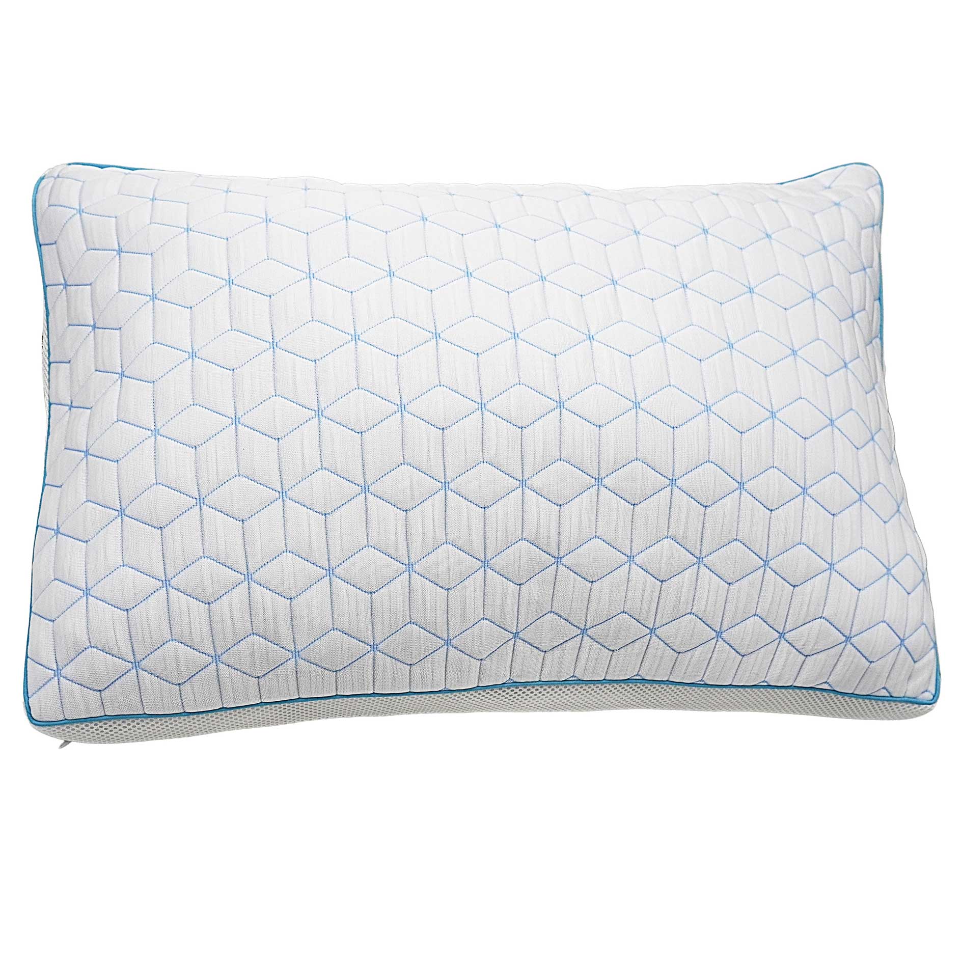 Nackenstützkissen - weiß-blau - kühlende Wirkung - 60x40 cm
