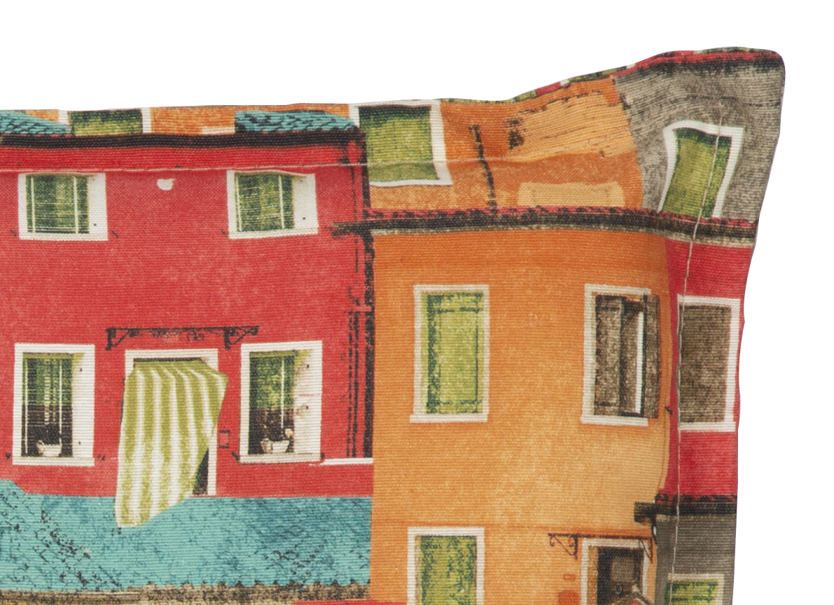 Niederlehner-Auflage -bunt - Stadt - 46x98 cm