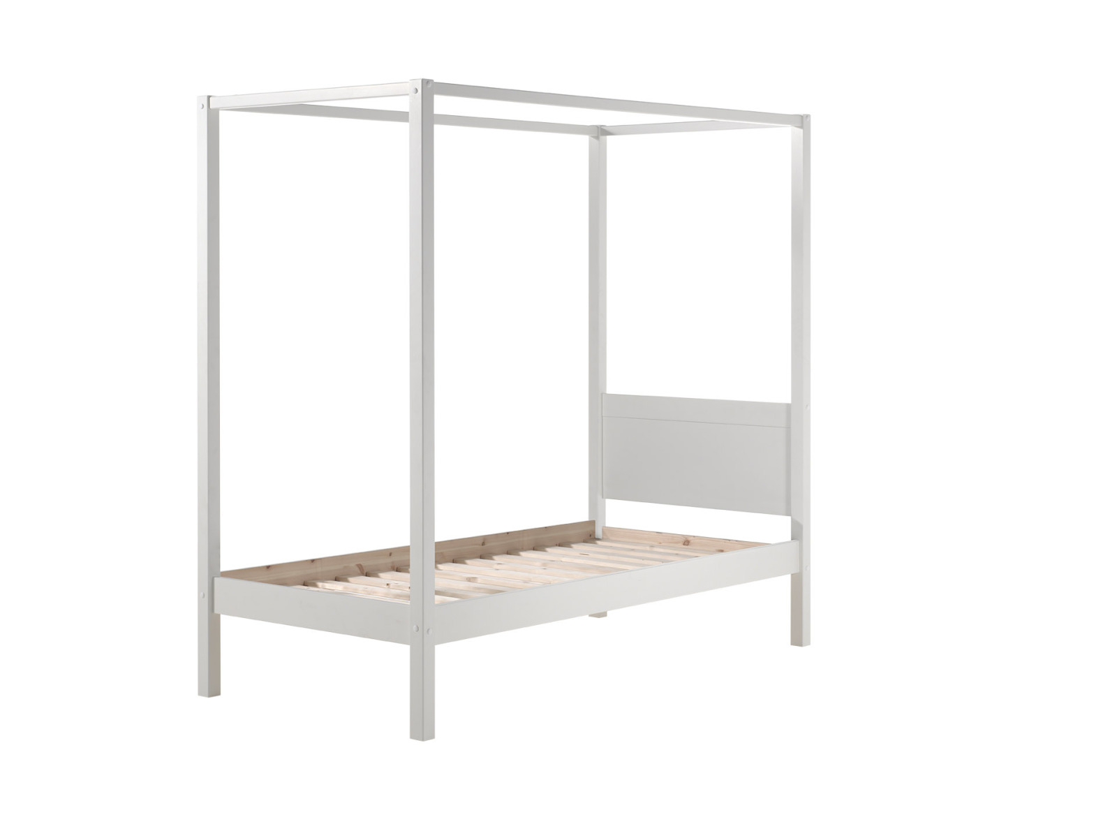 Nostalgisches Himmelbett - weiß - 90x200 cm