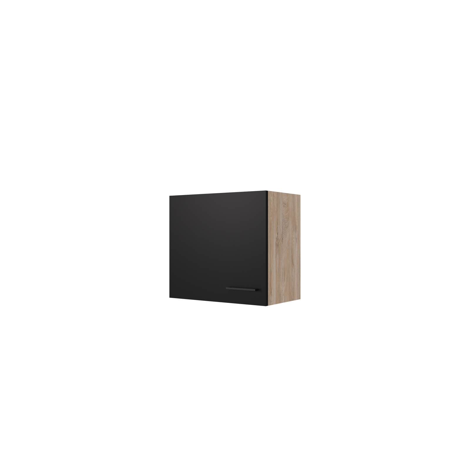 Oberschrank CAPRI - Touch schwarz - Endgrain Oak - 60x54,8 cm