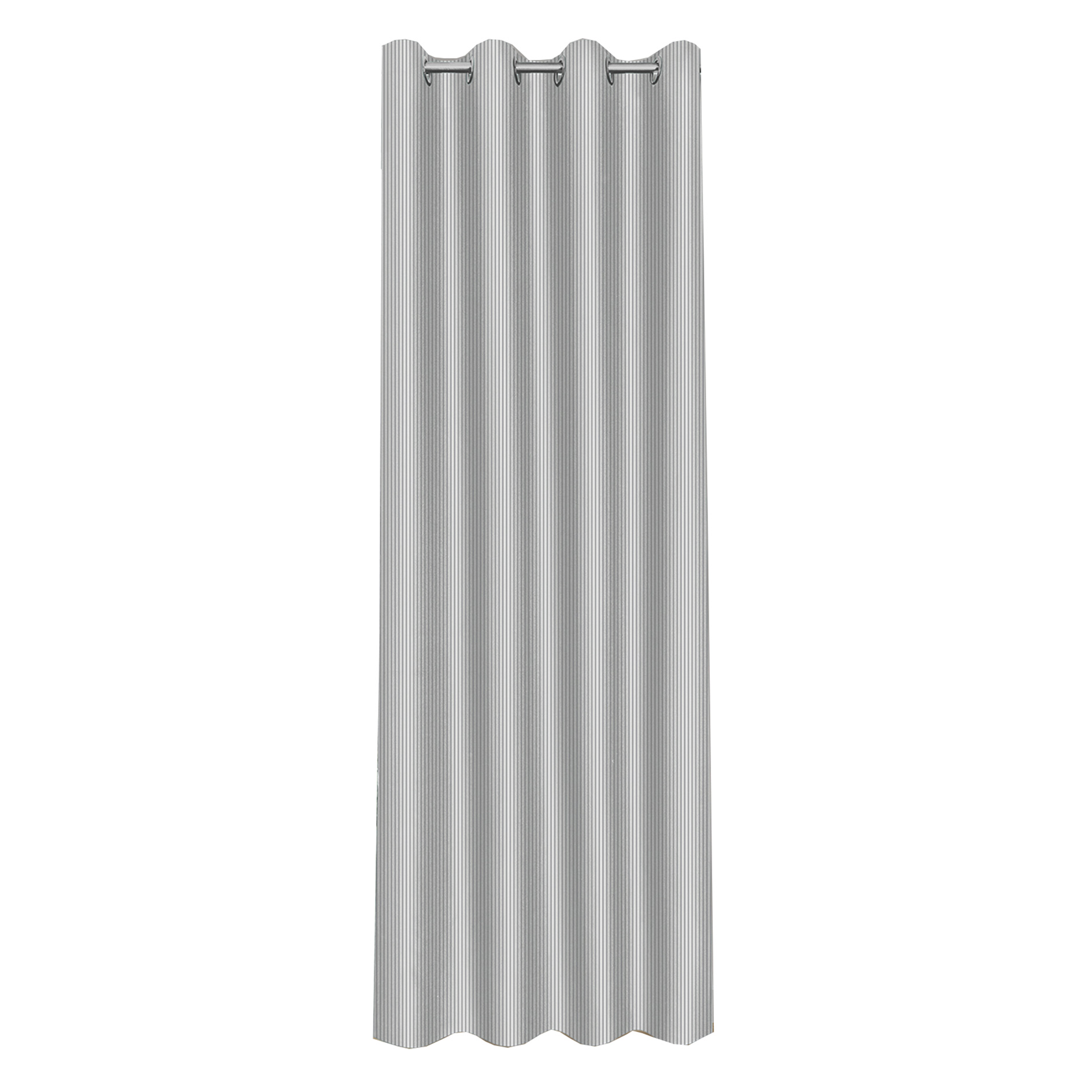 Ösenschal - silber - Streifen - 140x245 cm