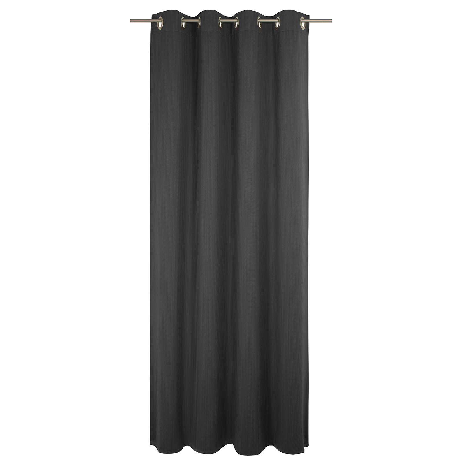 Ösenschal UNI COLLECTION - schwarz - 145x175 cm