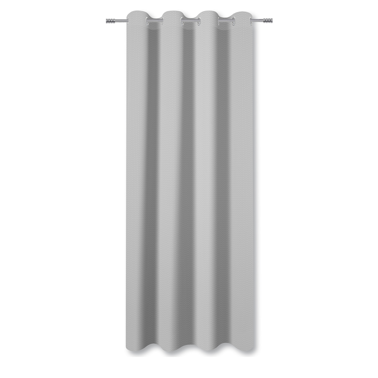 Ösenvorhang - silber - 140x245 cm