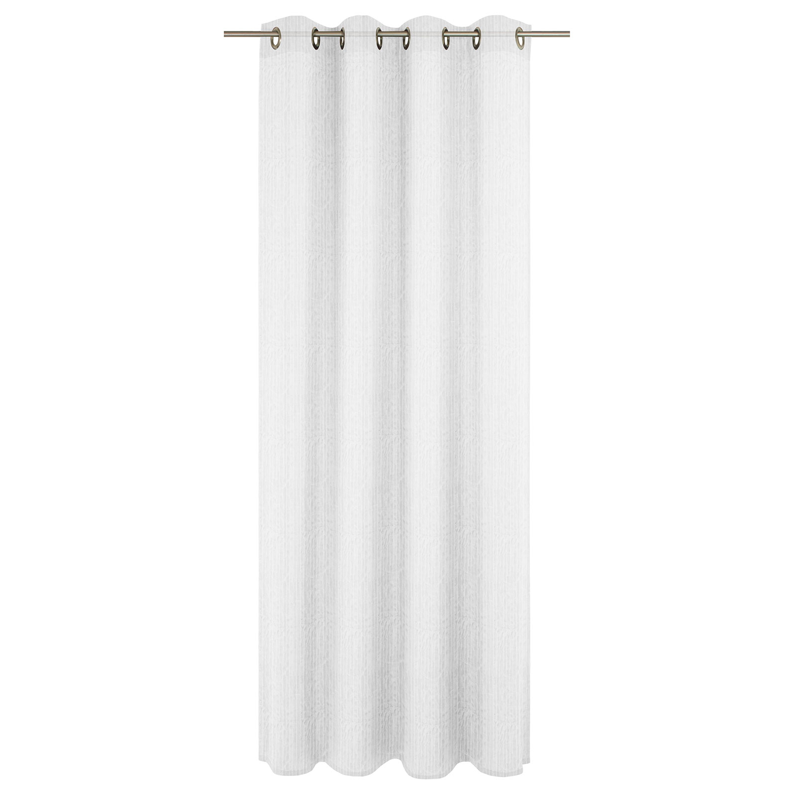 Ösenvorhang - transparent-weiß - Chenille-Fäden - 140x145 cm