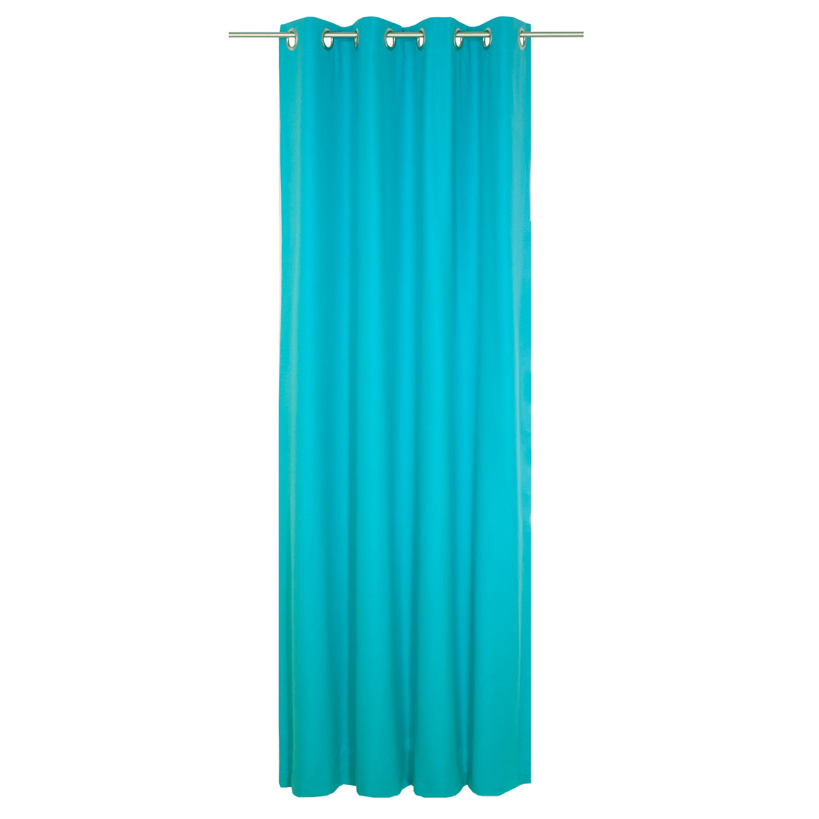 Ösenvorhang WIRTHNATUR - türkis - 1-lagig - 130x260 cm