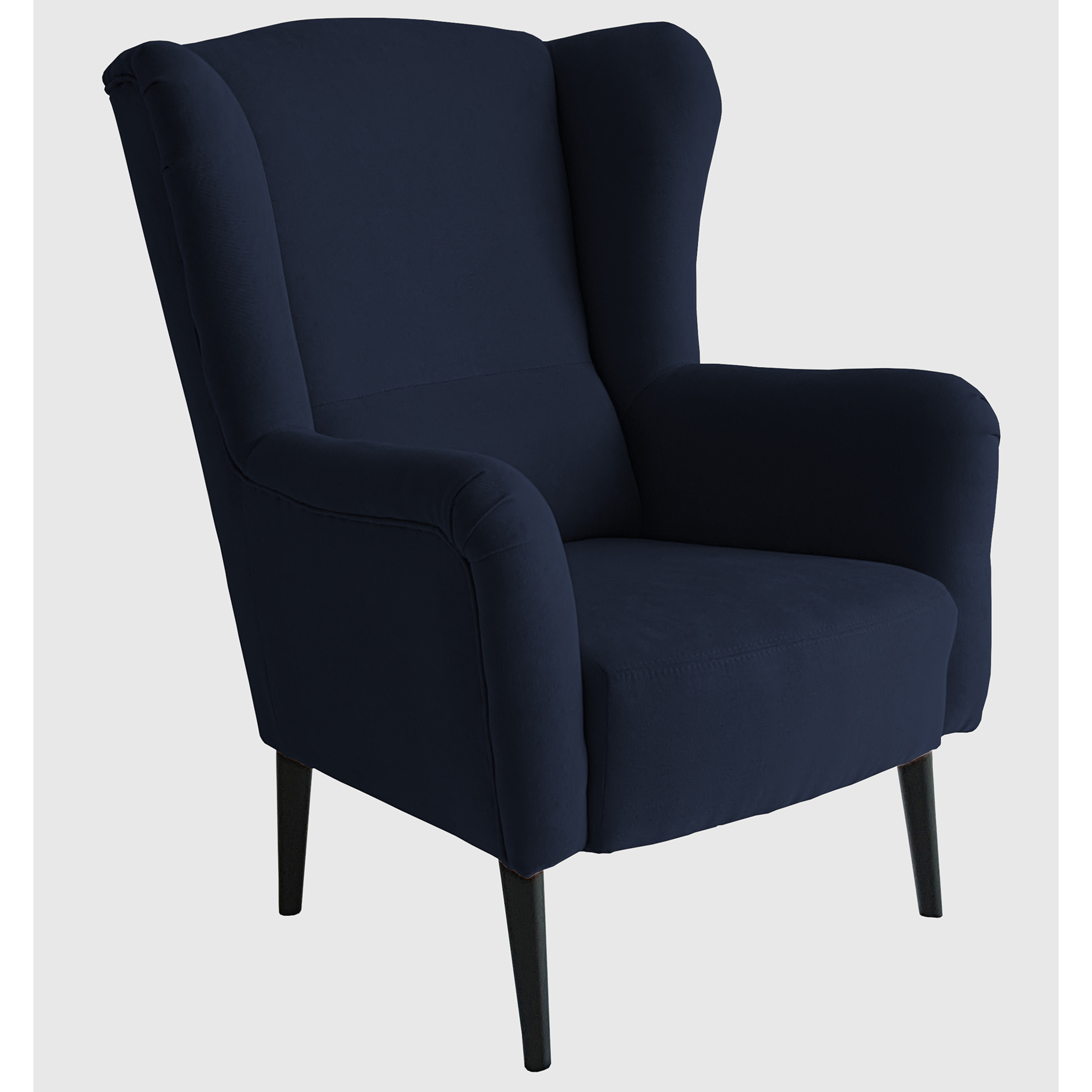 Ohrensessel - deep blue - Wellenfederung - Microfaser
