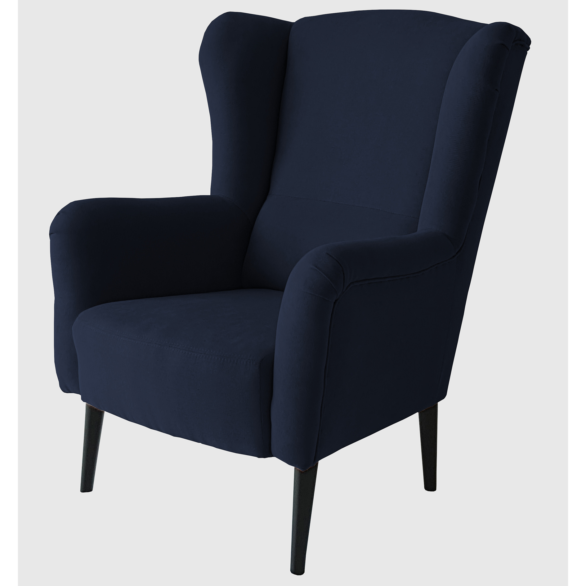 Ohrensessel - deep blue - Wellenfederung - Microfaser