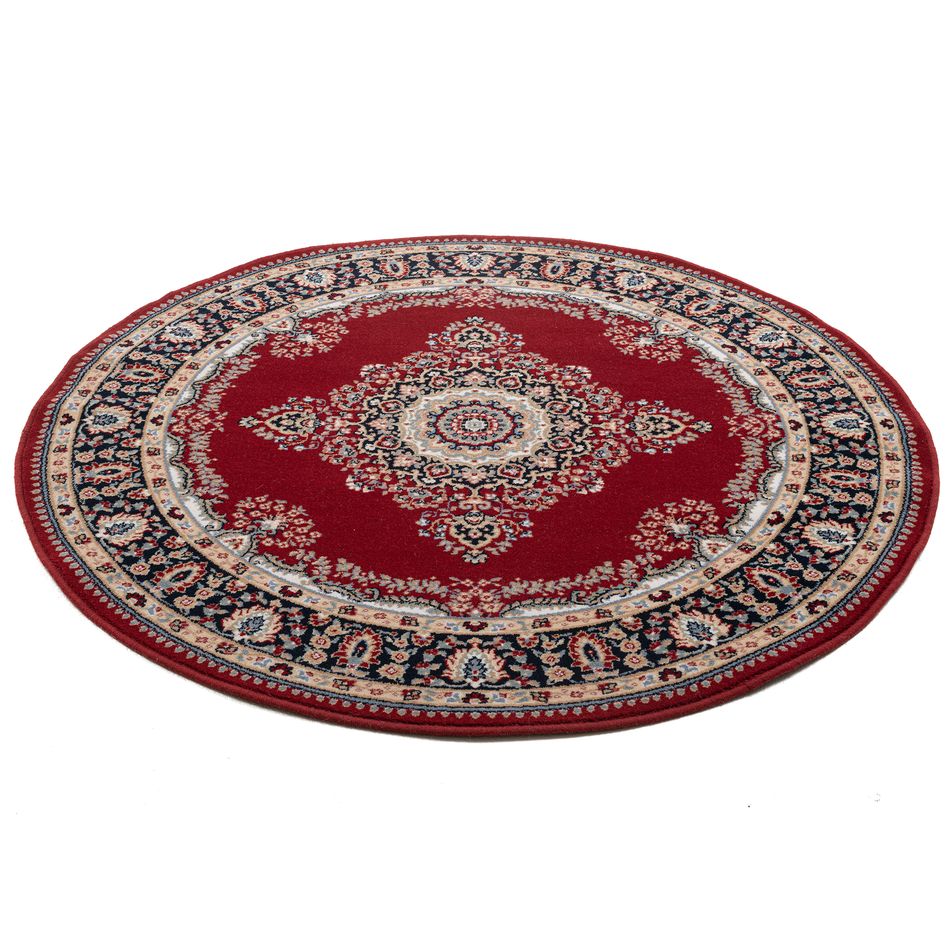 Orient-Teppich DOLNA - rot - Schurwolle - Ø 133 cm