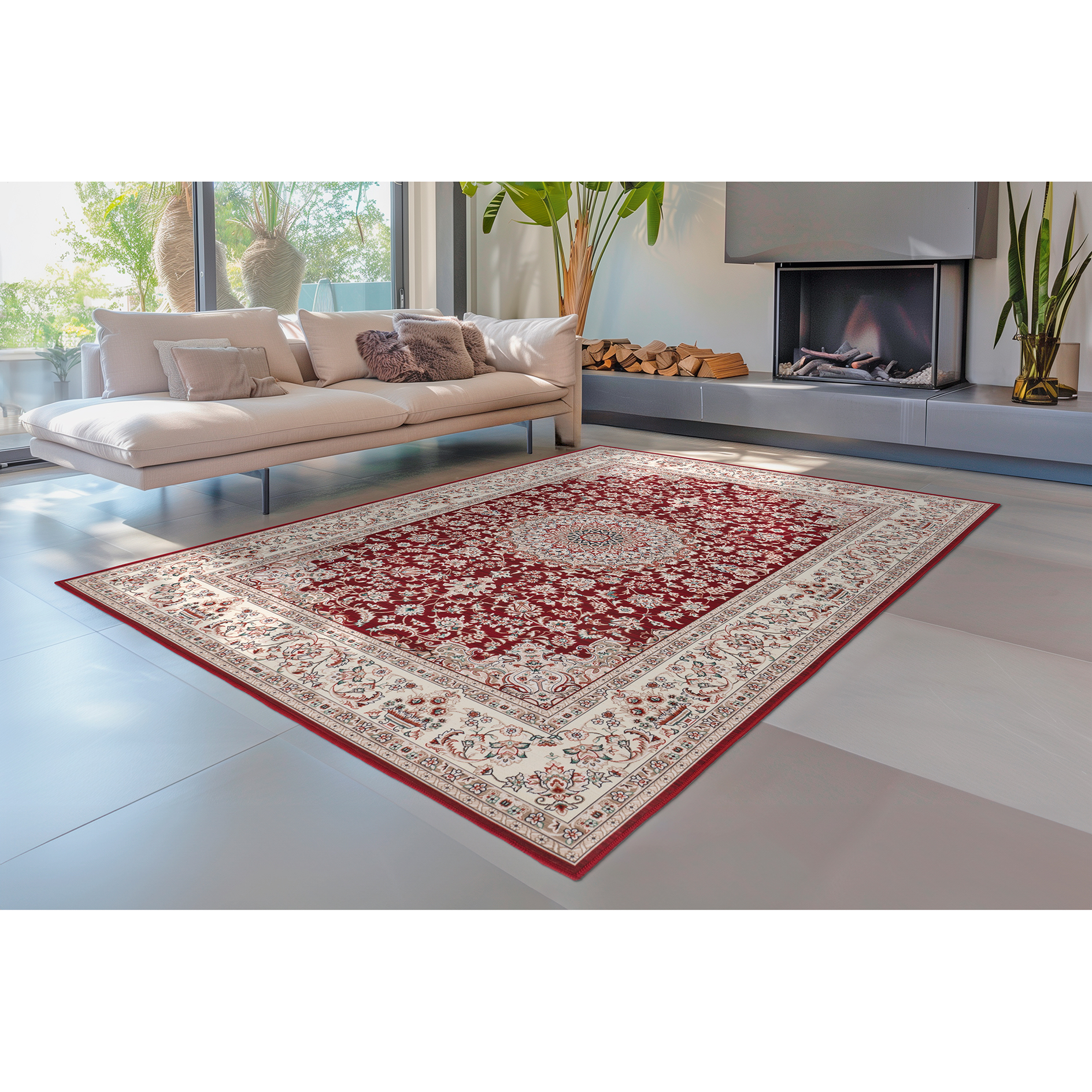 Orientteppich - rot - 80x150 cm