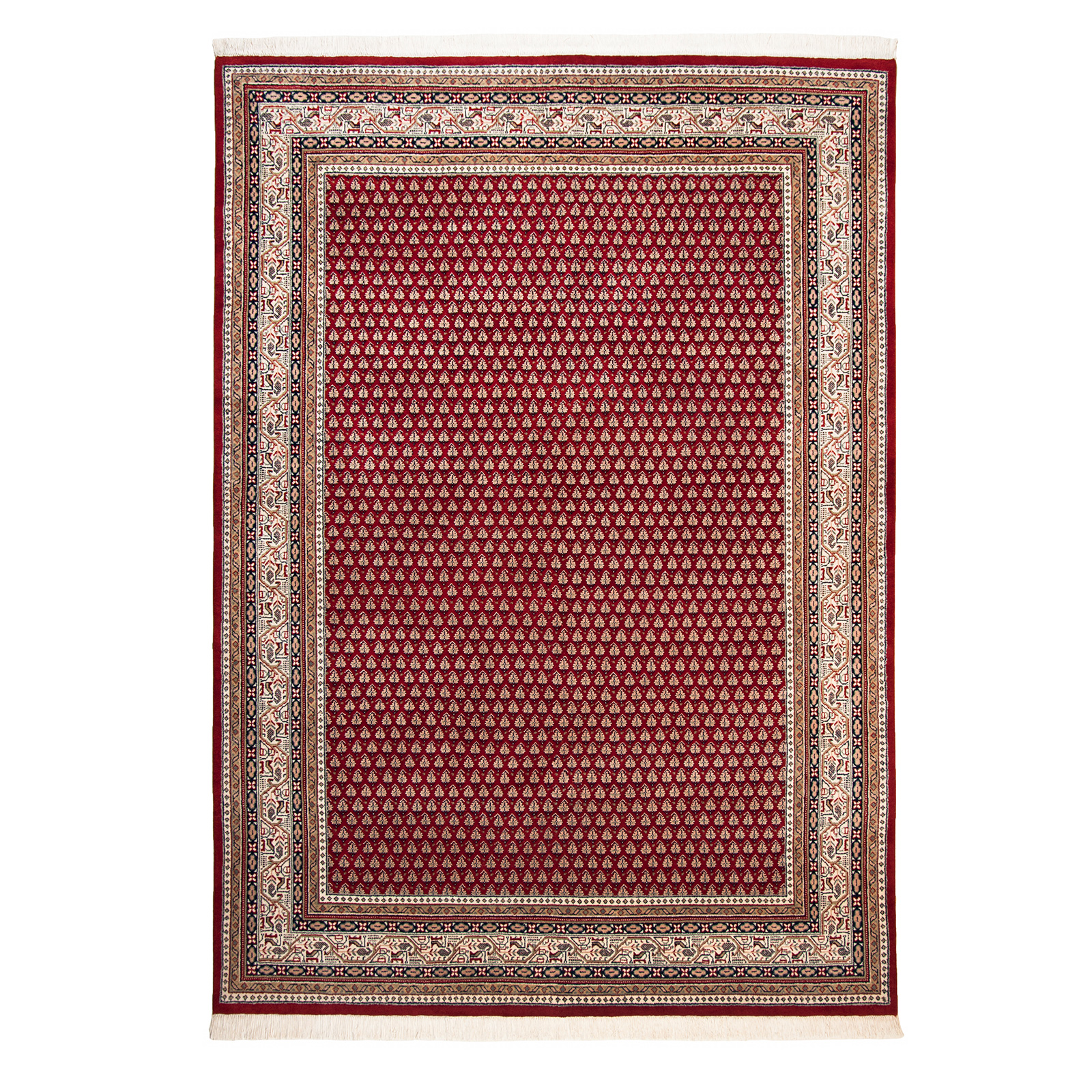 Orientteppich - rot-creme - 140x200 cm